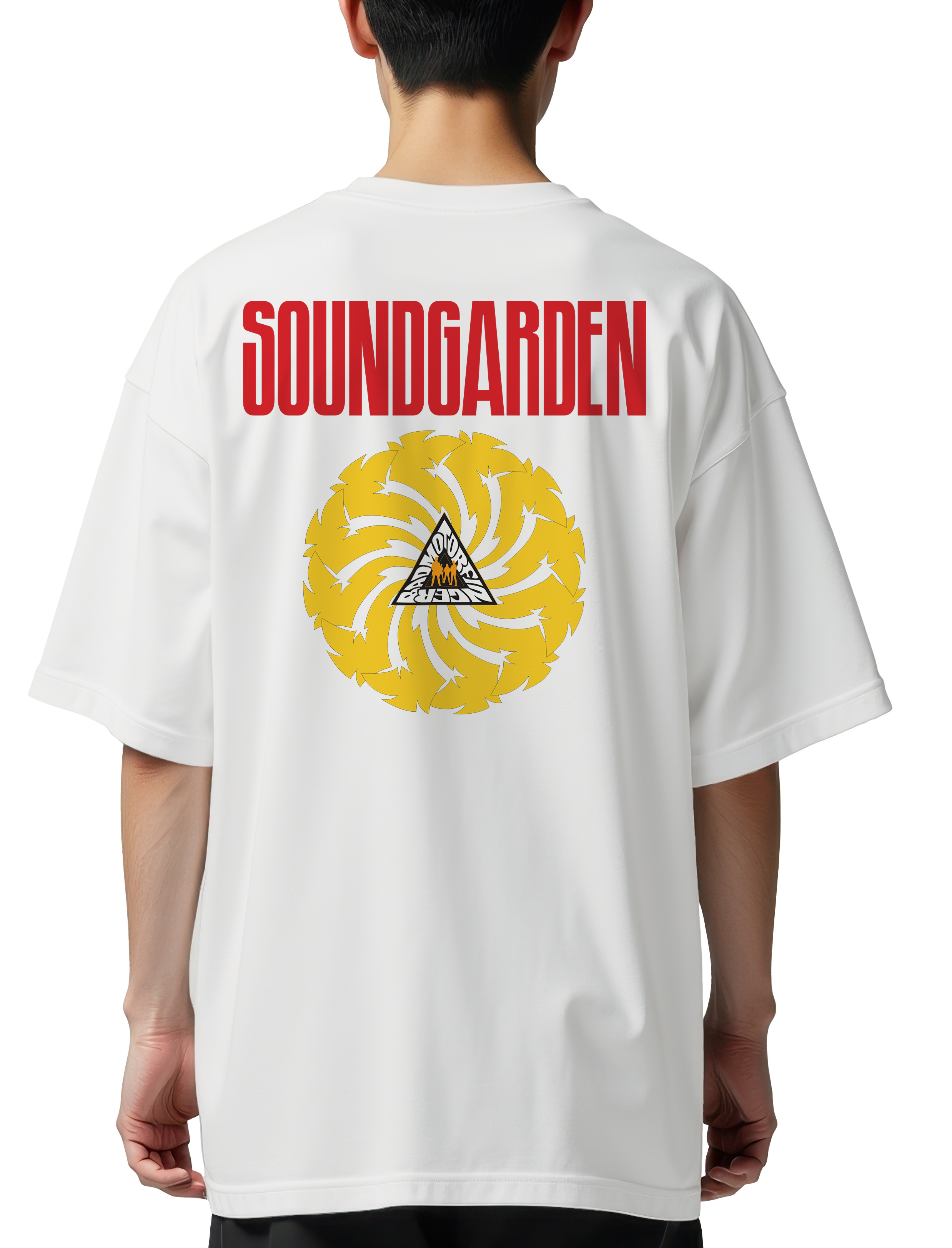 Oversized T-Shirt Soundgarden Bad Motor Finger Rock Avenue White
