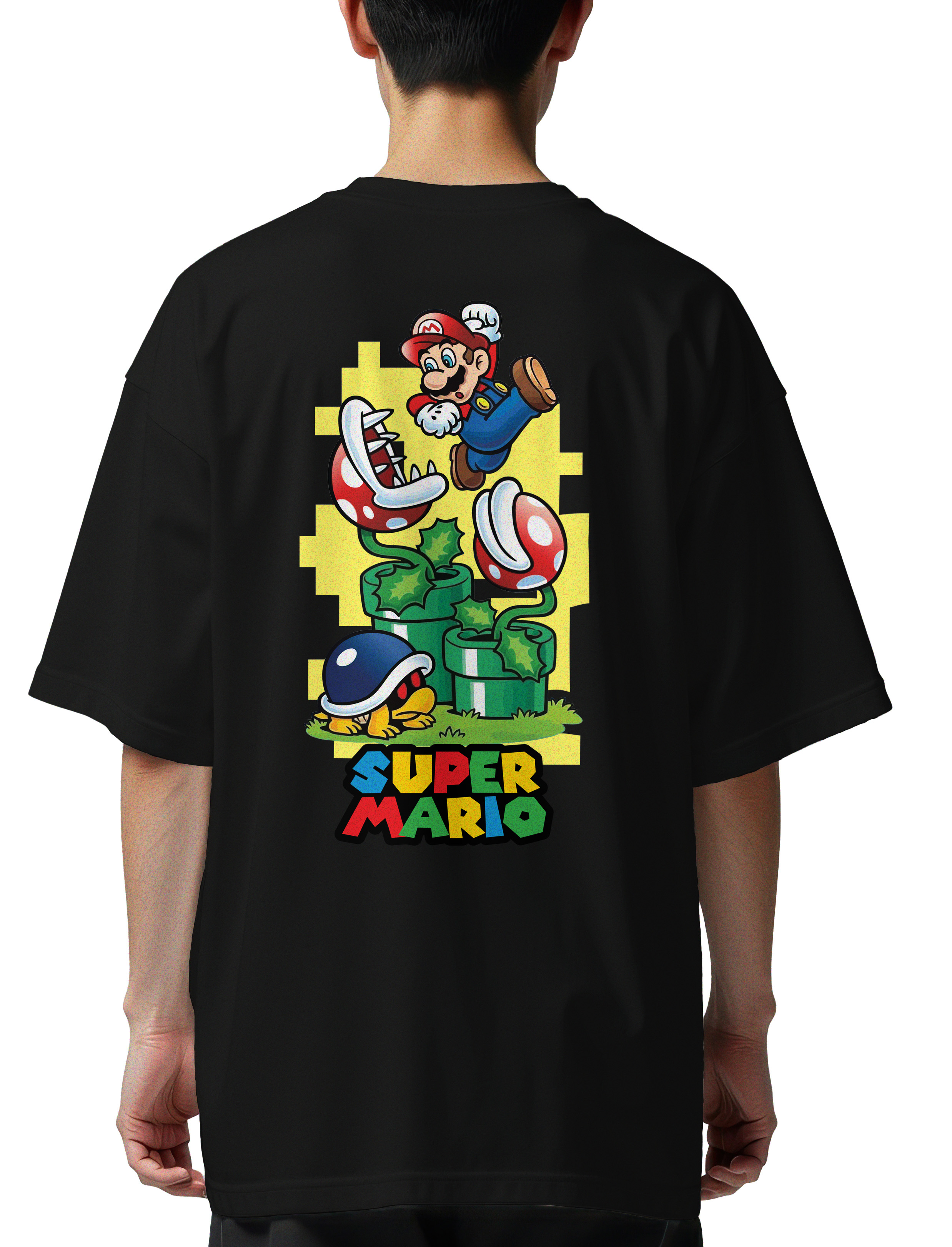 Oversized T-Shirt Super Mario Pop Culture Black