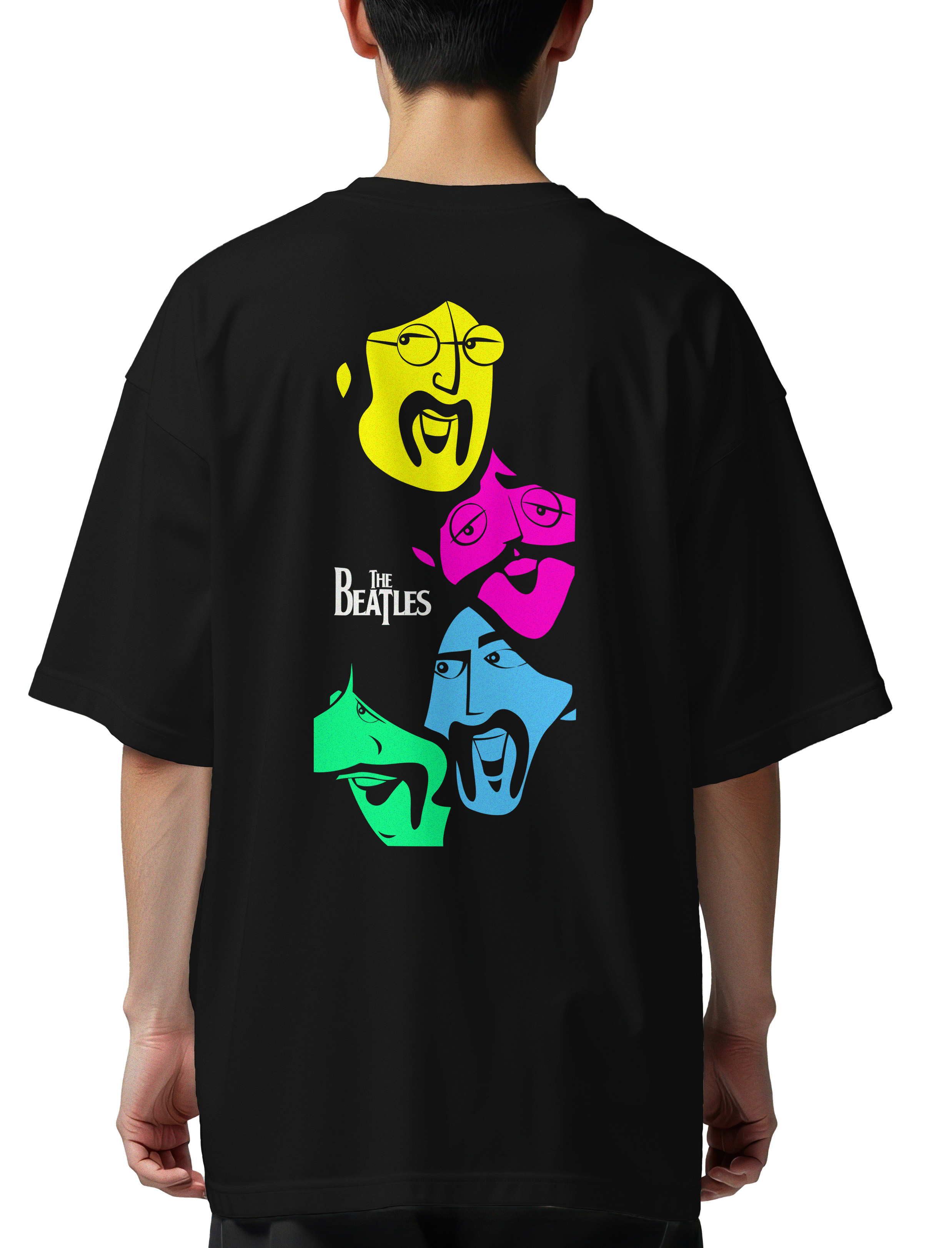 Oversized T-Shirt The Beatles 1 Rock Avenue Black