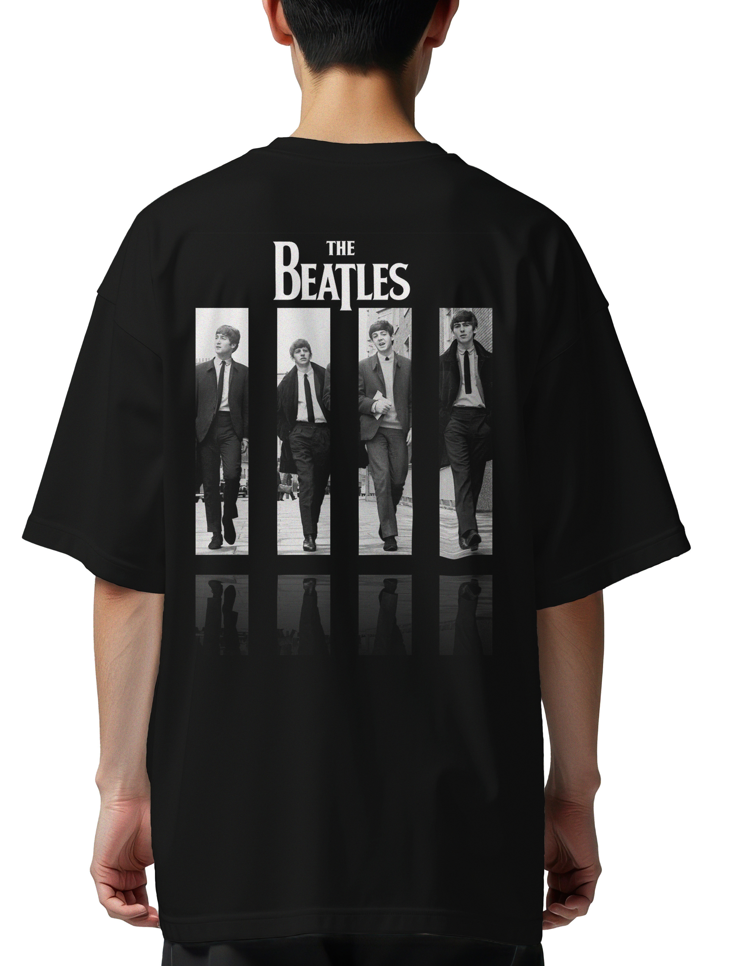 Oversized T-Shirt The Beatles 2 Rock Avenue Black
