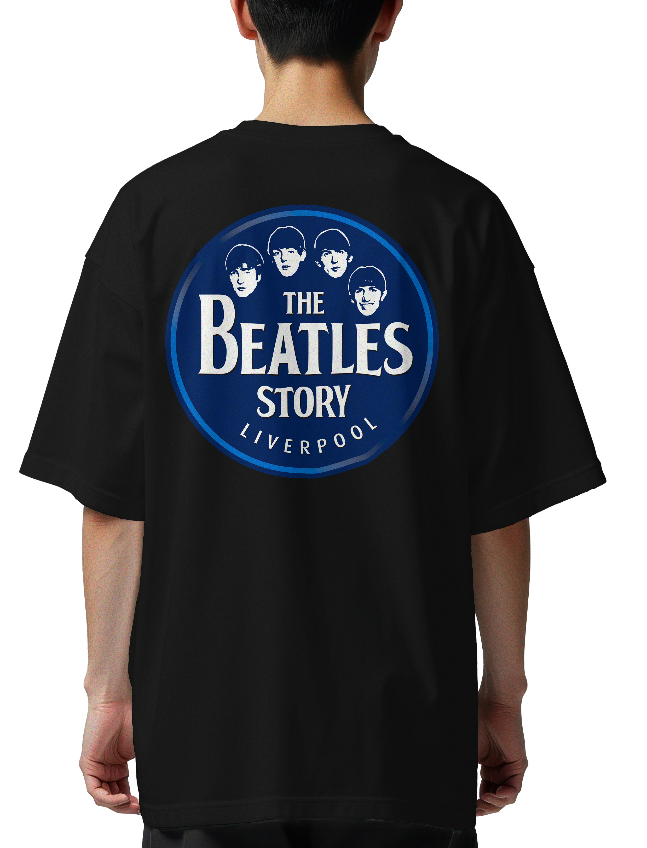 Oversized T-Shirt The Beatles Story Rock Avenue Black