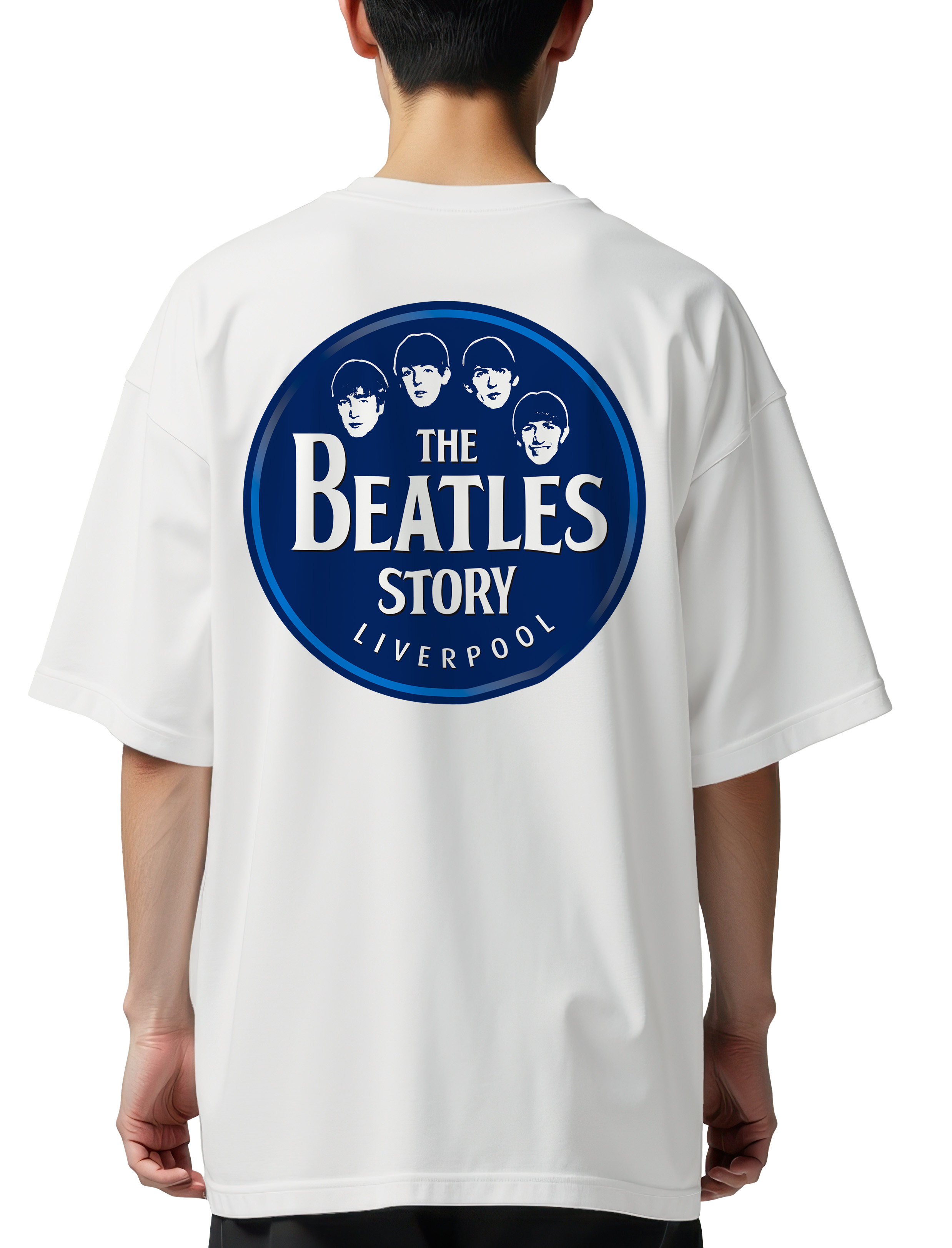 Oversized T-Shirt The Beatles Story Rock Avenue White