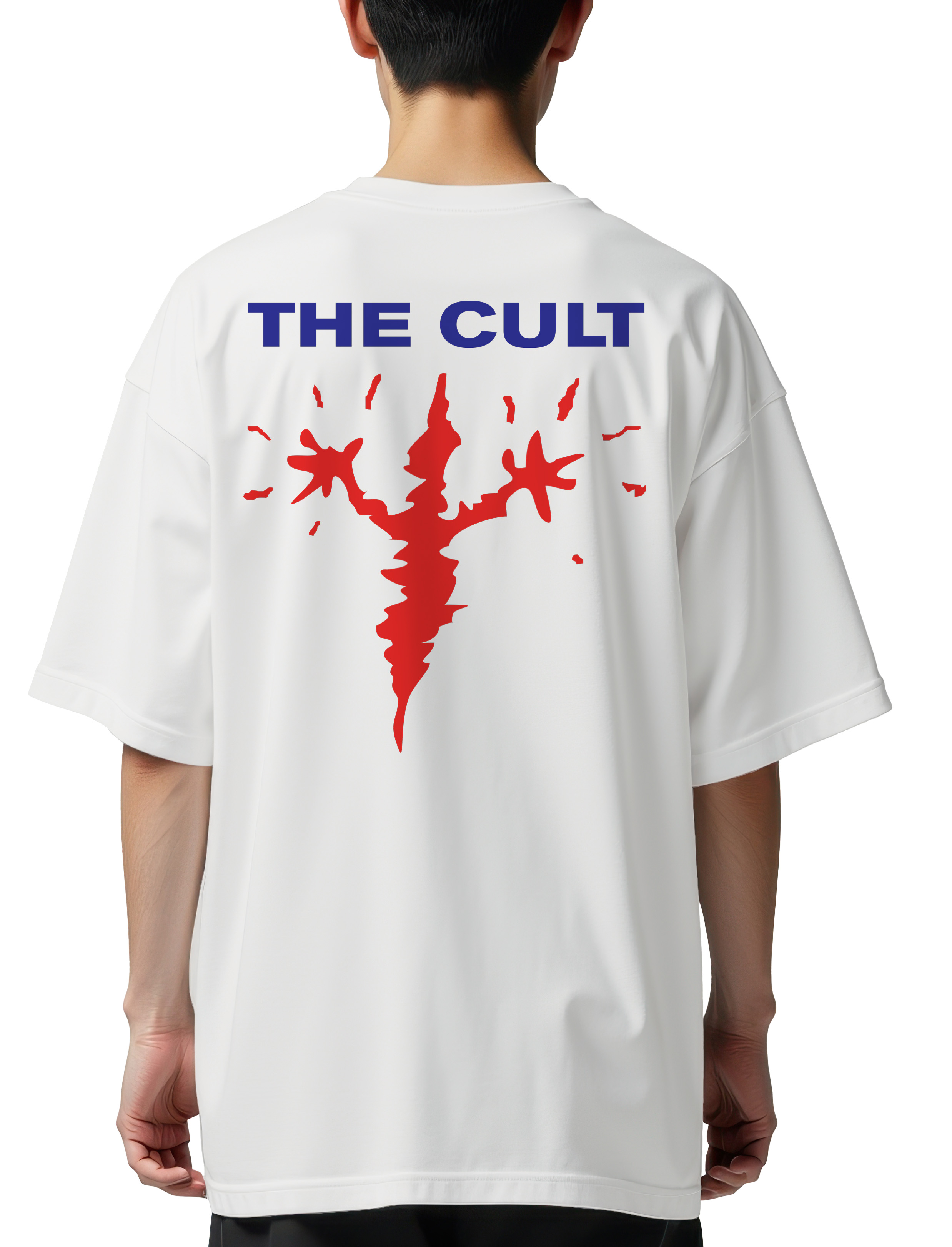 Oversized T-Shirt The Cult Rock Avenue White