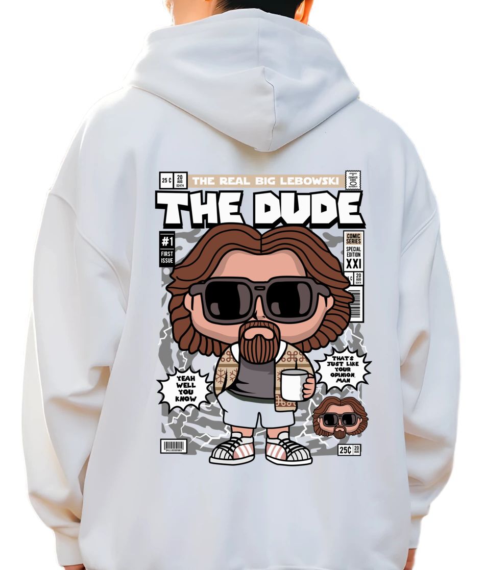 Hoodie The Dude Pop Culture White