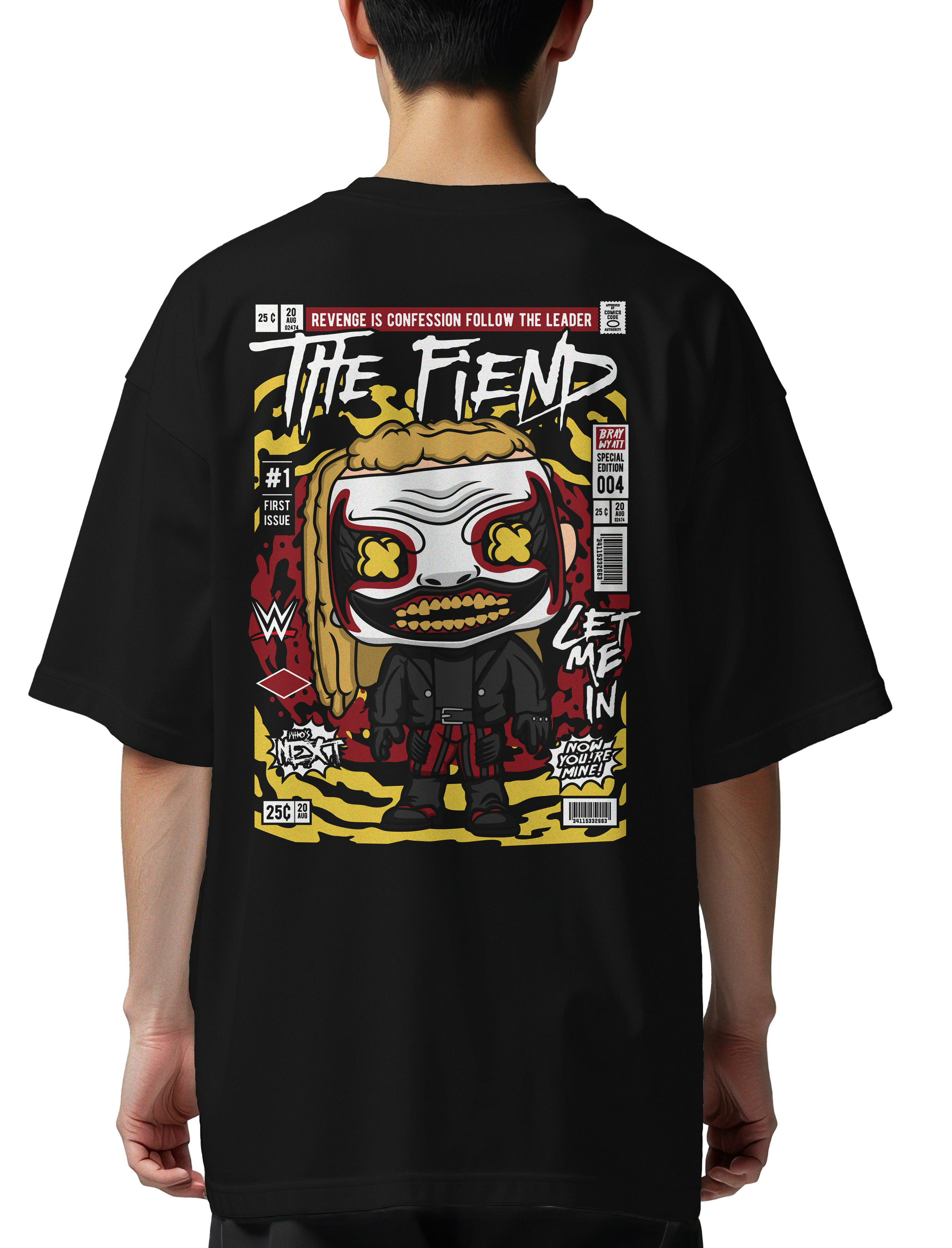 Oversized T-Shirt The Fiend WWE Pop Culture Black
