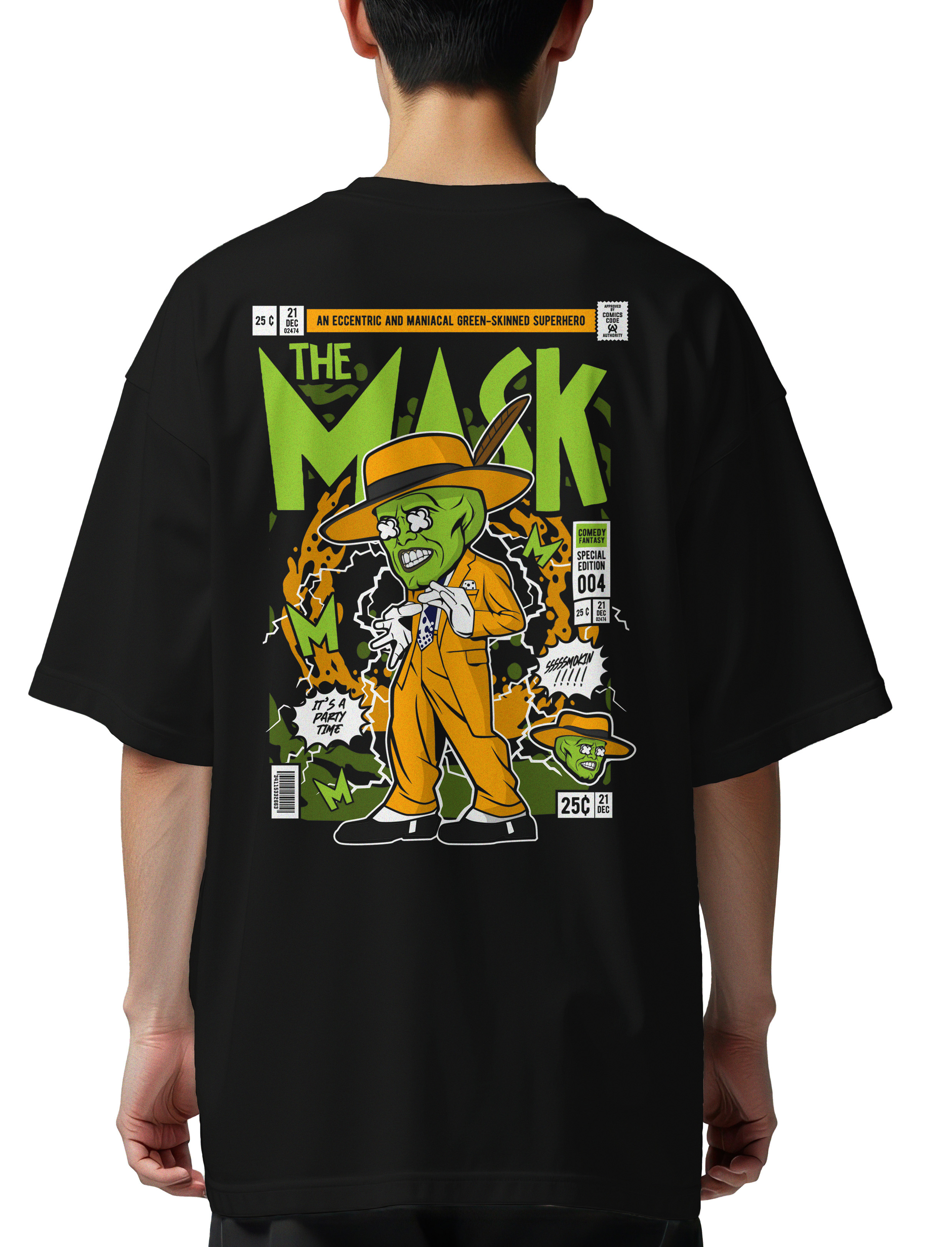 Oversized T-Shirt The Mask Pop Culture Black