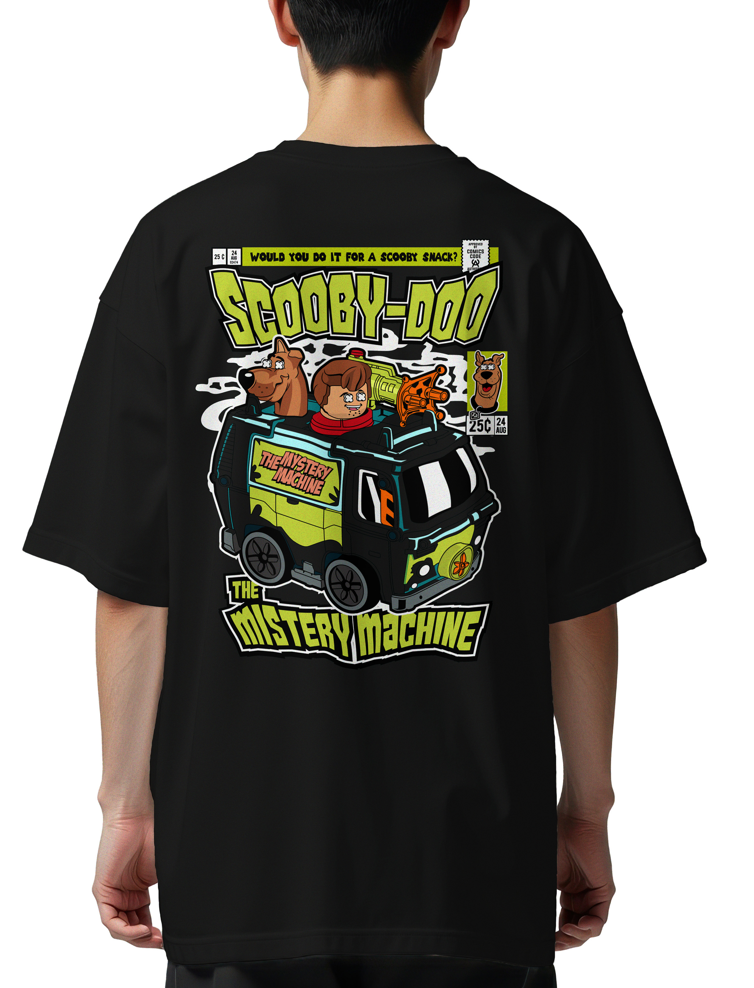 Oversized T-Shirt The Mistery Machine Pop Culture Black
