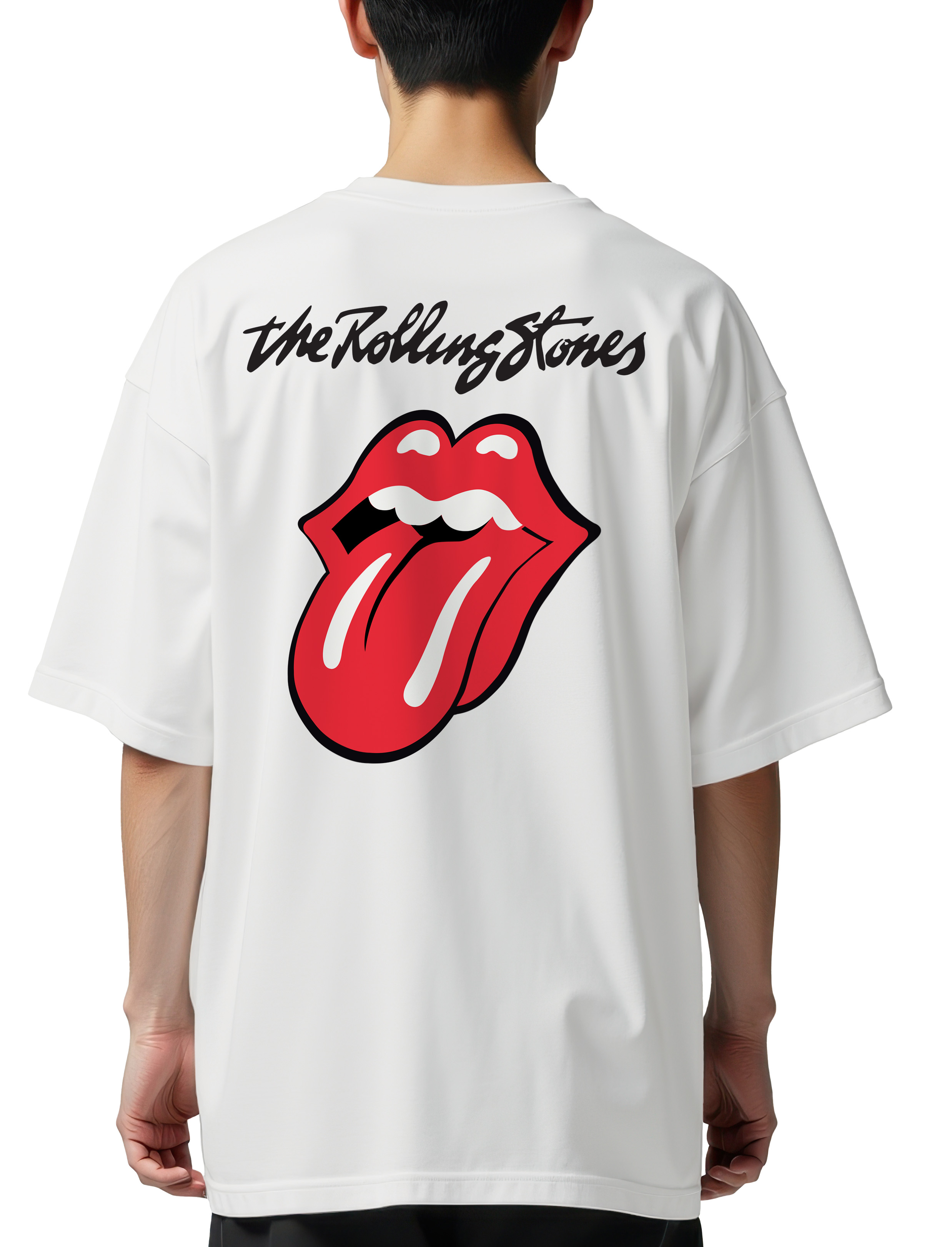 Oversized T-Shirt The Rolling Stones Rock Avenue White