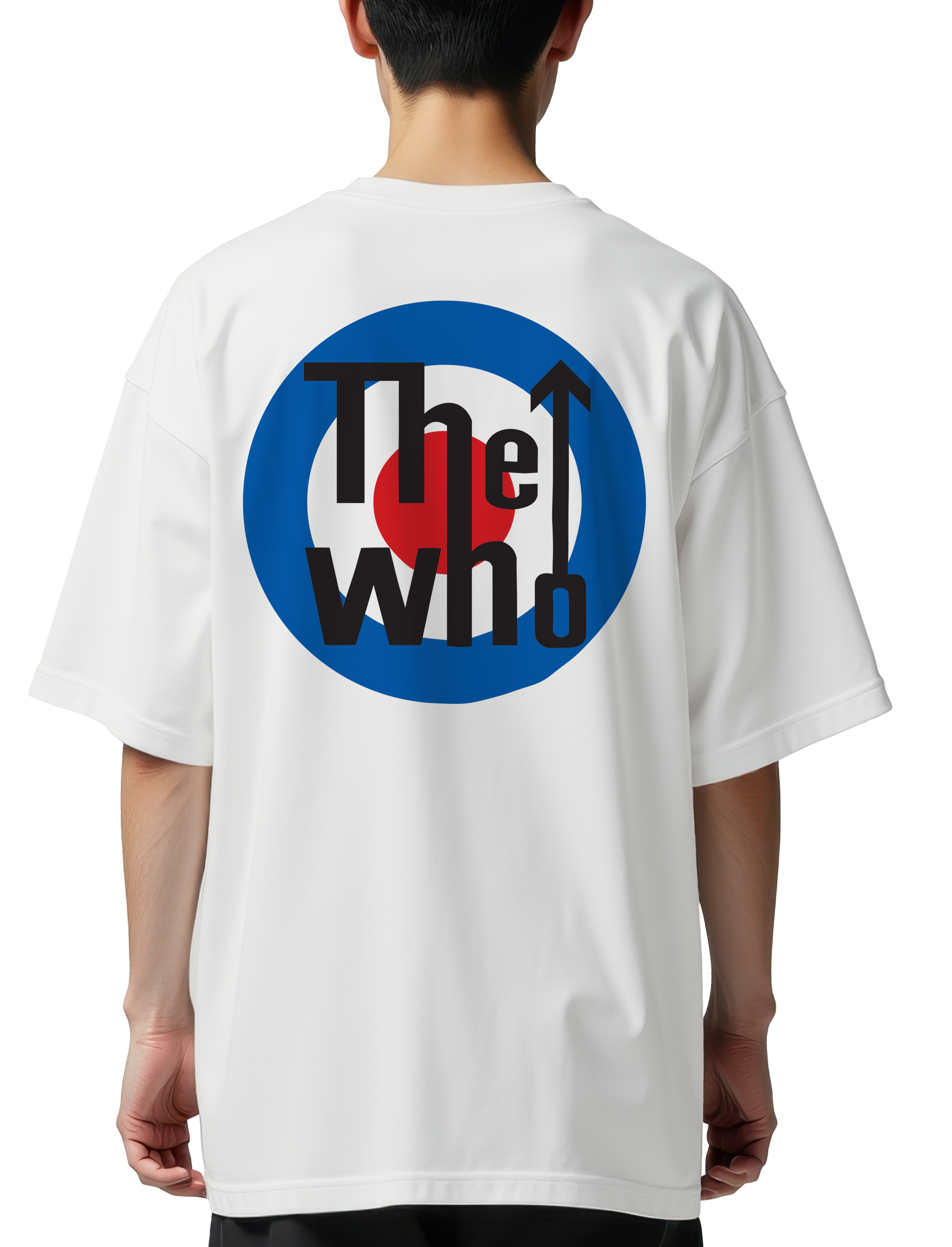 Oversized T-Shirt The Who Band Logo Art Rock Avenue White