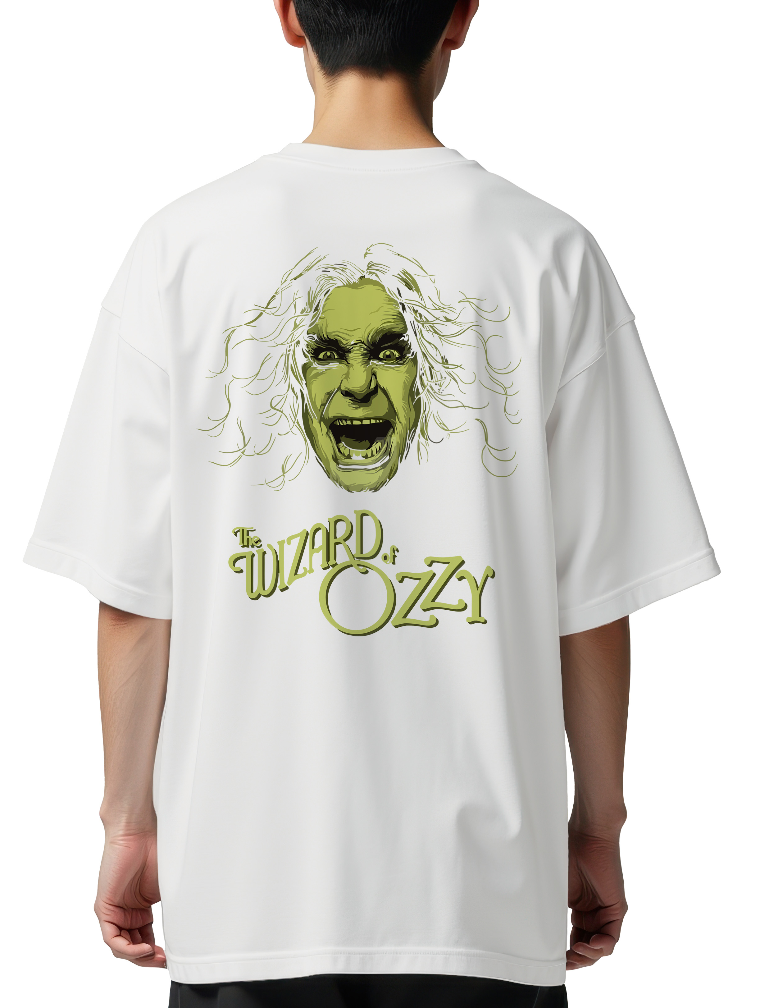 Oversized T-Shirt The Wizard Of Ozzy Rock Avenue White