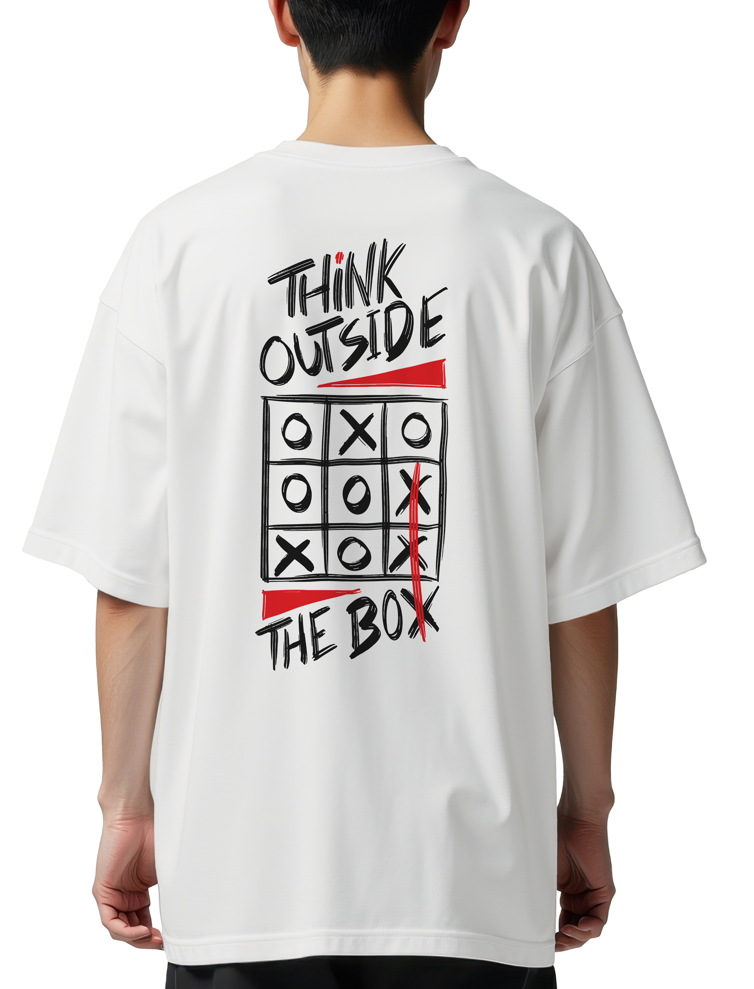 Oversized T-Shirt Think Outside The Box White Pop Culture White