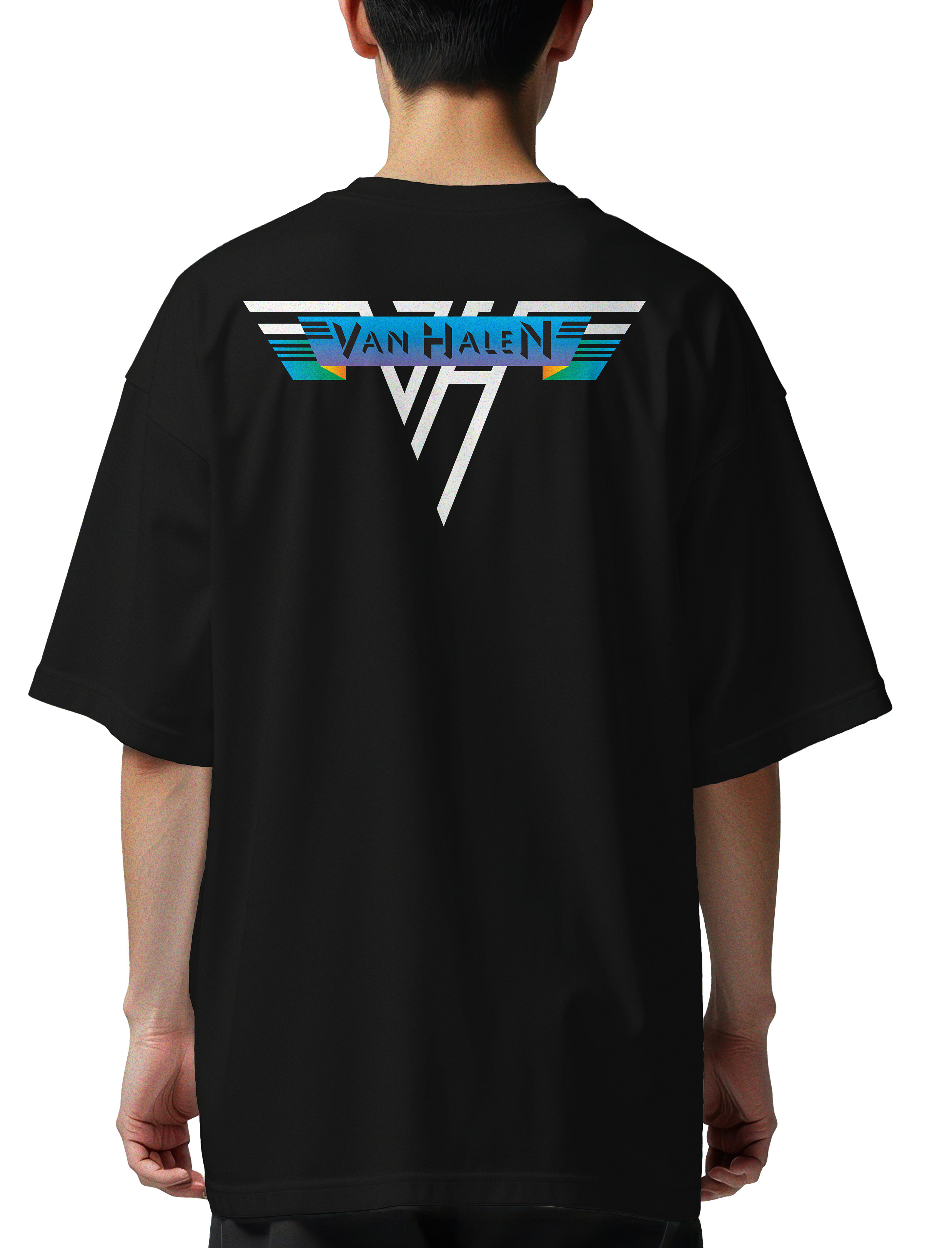 Oversized T-Shirt Van Halen One Logo Art Rock Avenue Black
