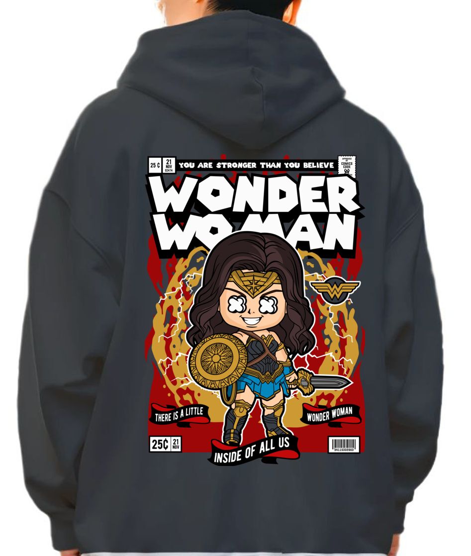 Hoodie Wonder Woman Pop Culture Black