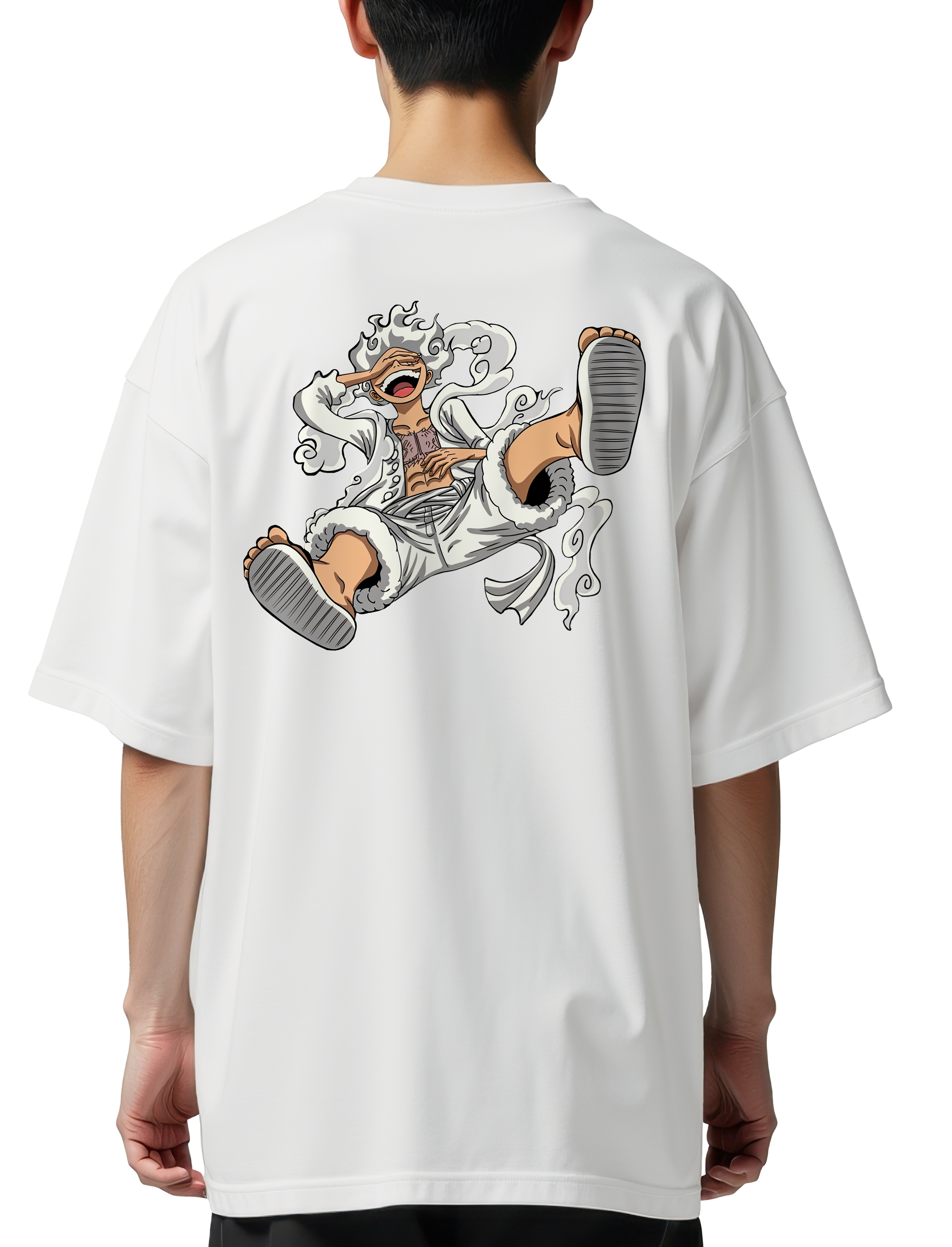 Oversized T-Shirt Monkey D Luffy II Pop Culture White