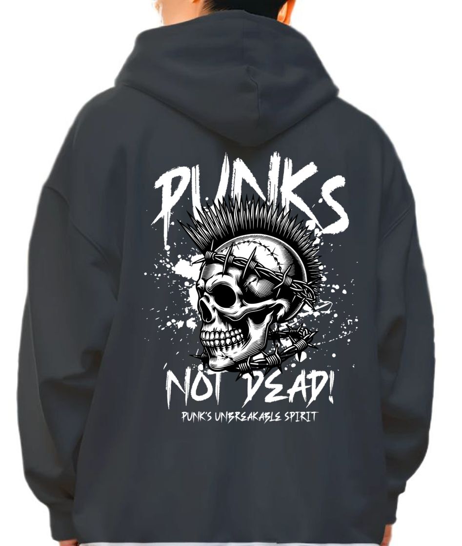 Hoodie Punk Is Not Dead Pop Culture Black