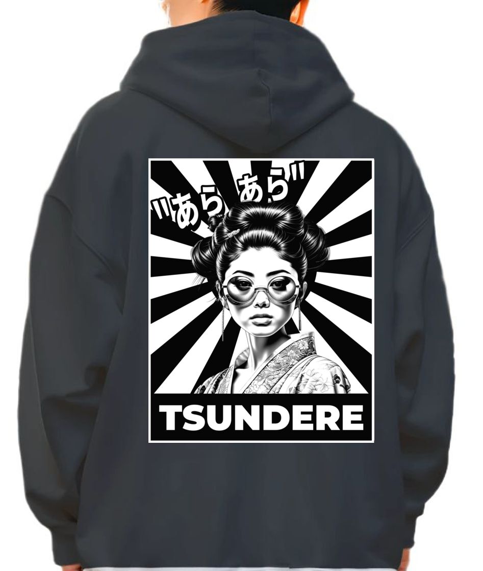 Hoodie Tsundere Pop Culture Black