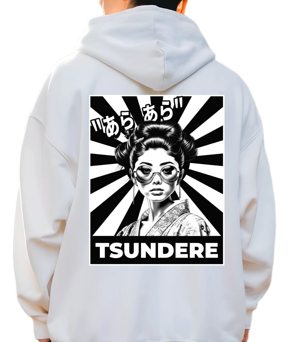 Hoodie Tsundere Pop Culture White