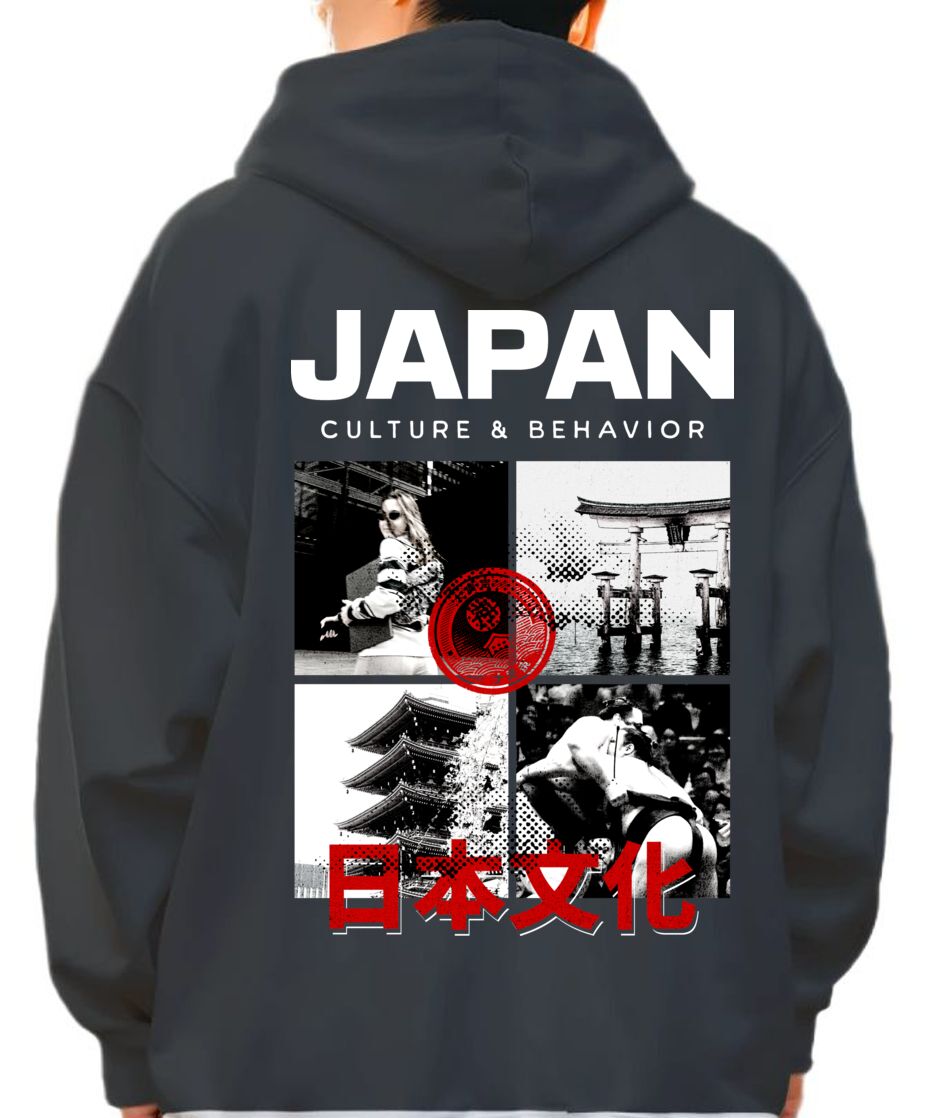 Hoodie Japan Culture Pop Culture Black