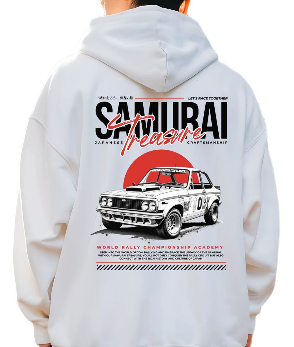 Hoodie Samurai Treasure Pop Culture White