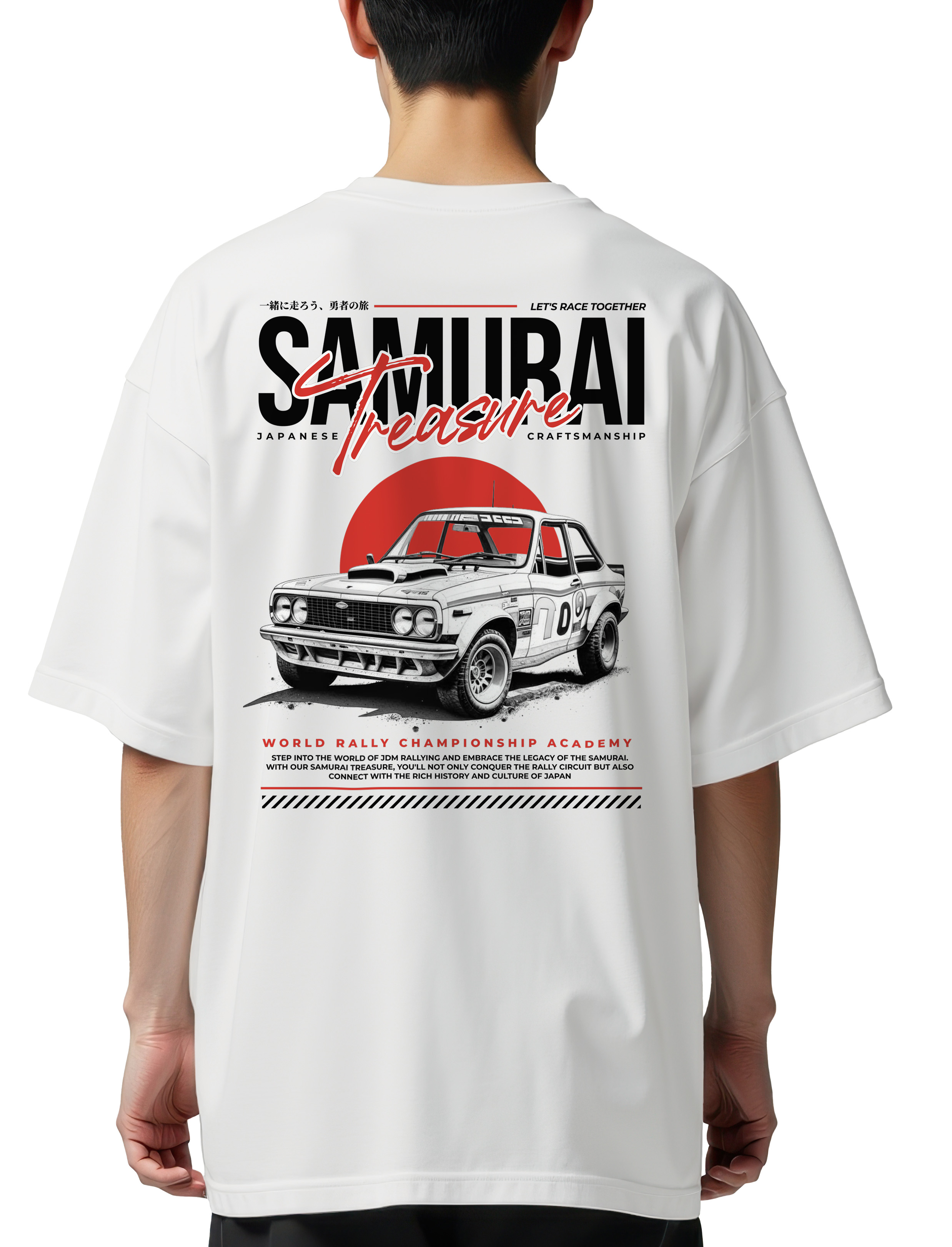 Oversized T-Shirt Samurai Treasure Pop Culture White