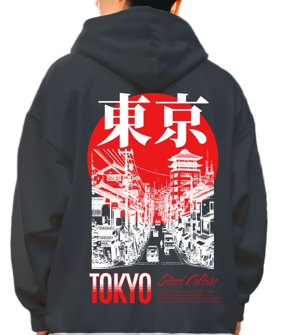 Hoodie Tokyo Street Culture Pop Culture Black
