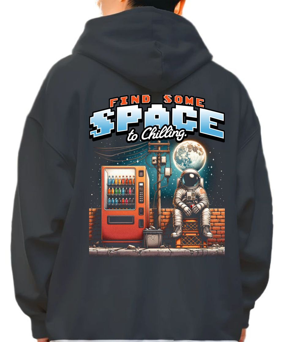 Hoodie Astronaut Graphic 2 Pop Culture Black