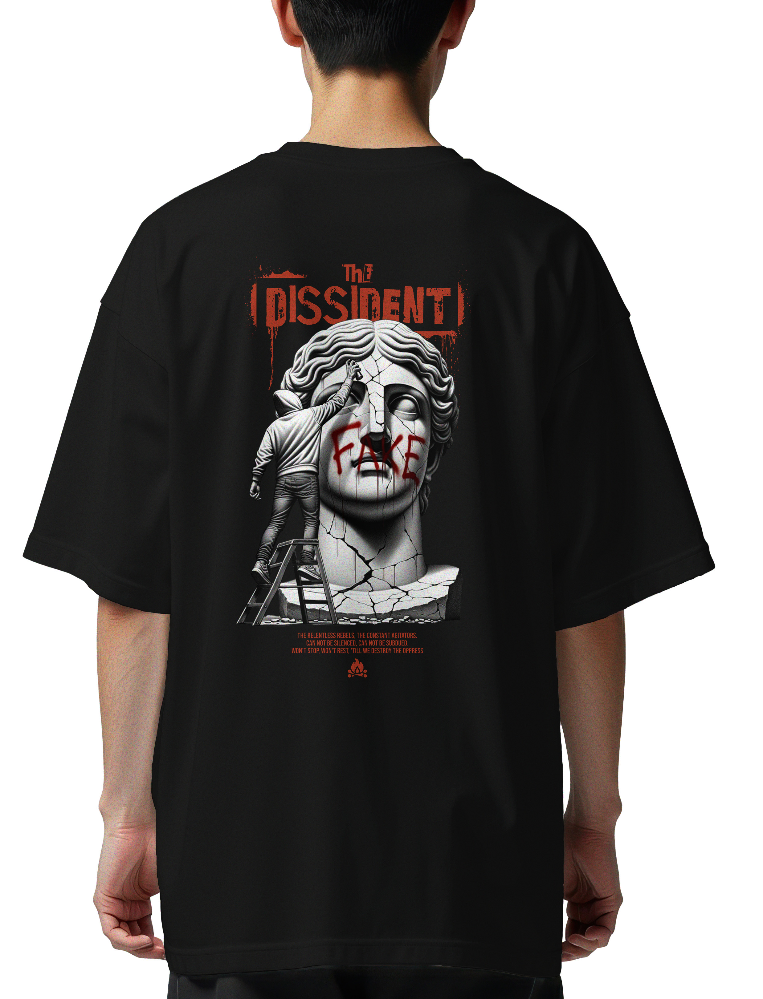 Oversized T-Shirt The Dissident Pop Culture Black