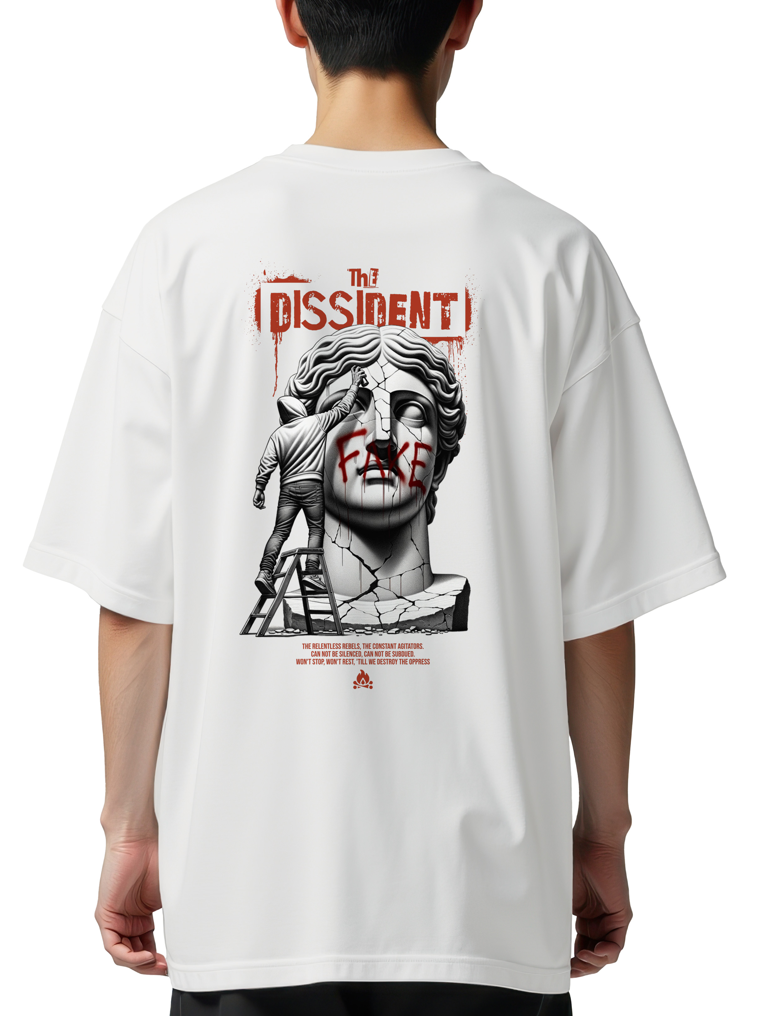 Oversized T-Shirt The Dissident Pop Culture White