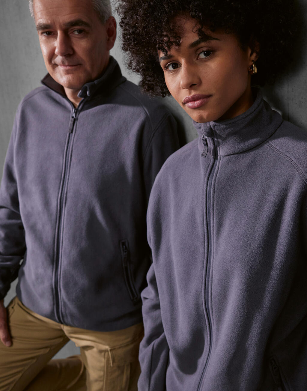 Zακέτα Micro Polar Fleece Unisex 80042128 B C Reset Dark Grey ανδρικά Μπουφάν Simple Wear