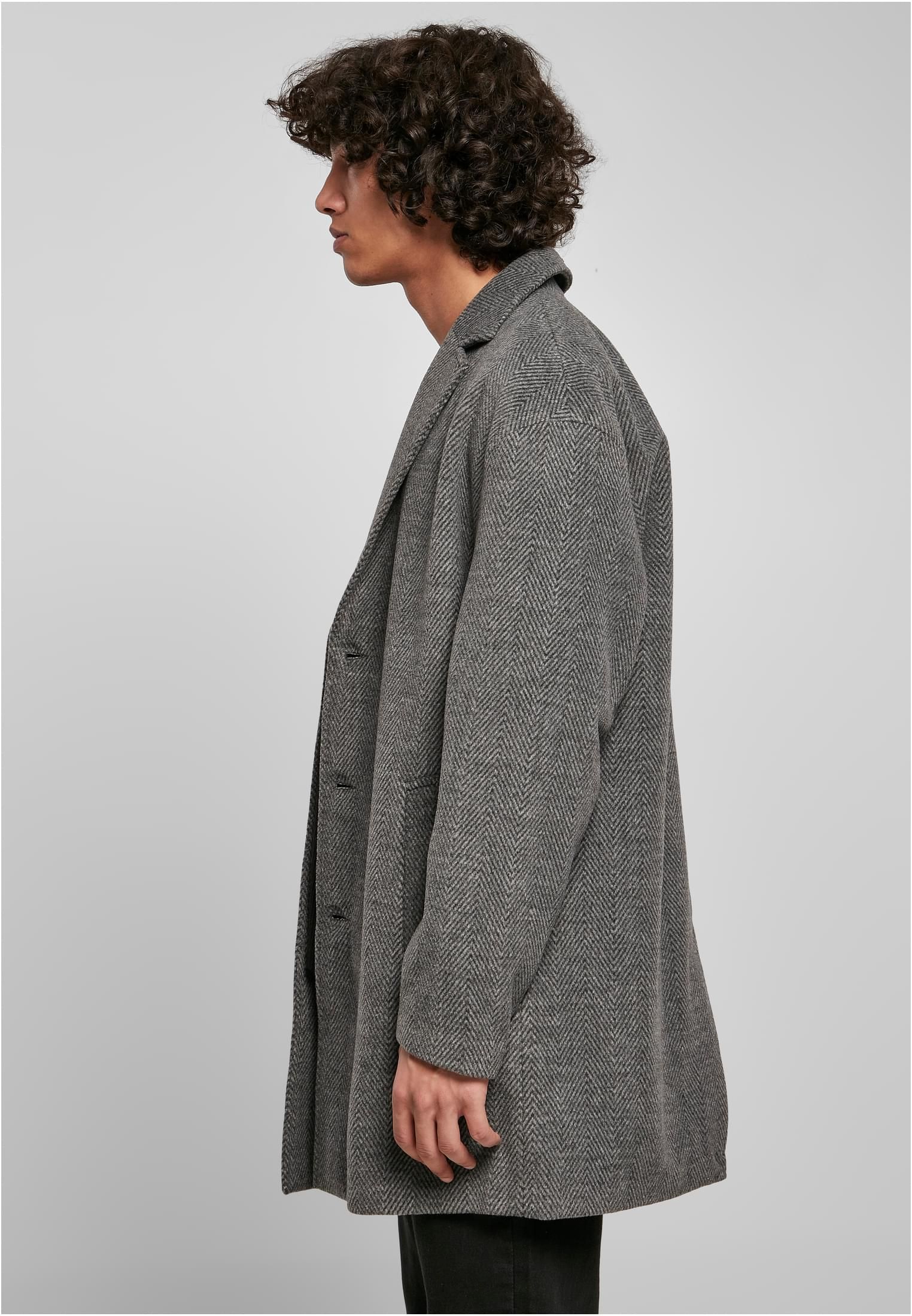 Classic Herringbone Coat Urban Classics Tb4493 Dark Grey Outlet ανδρικά Simple Wear