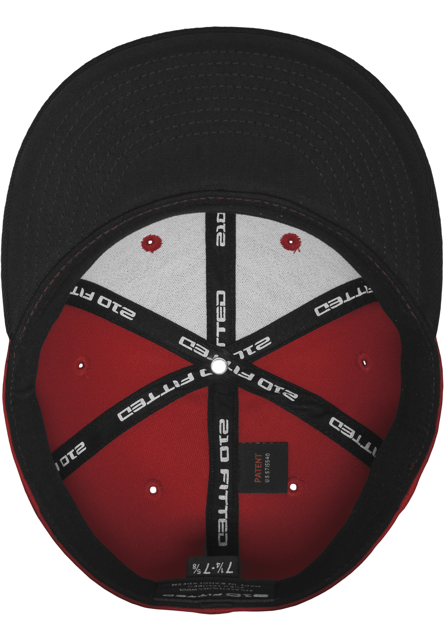 Καπέλο 6210T Flexfit Premium 210 Fitted 2-Tone Red Blk αξεσουάρ Καπέλα Simple Wear