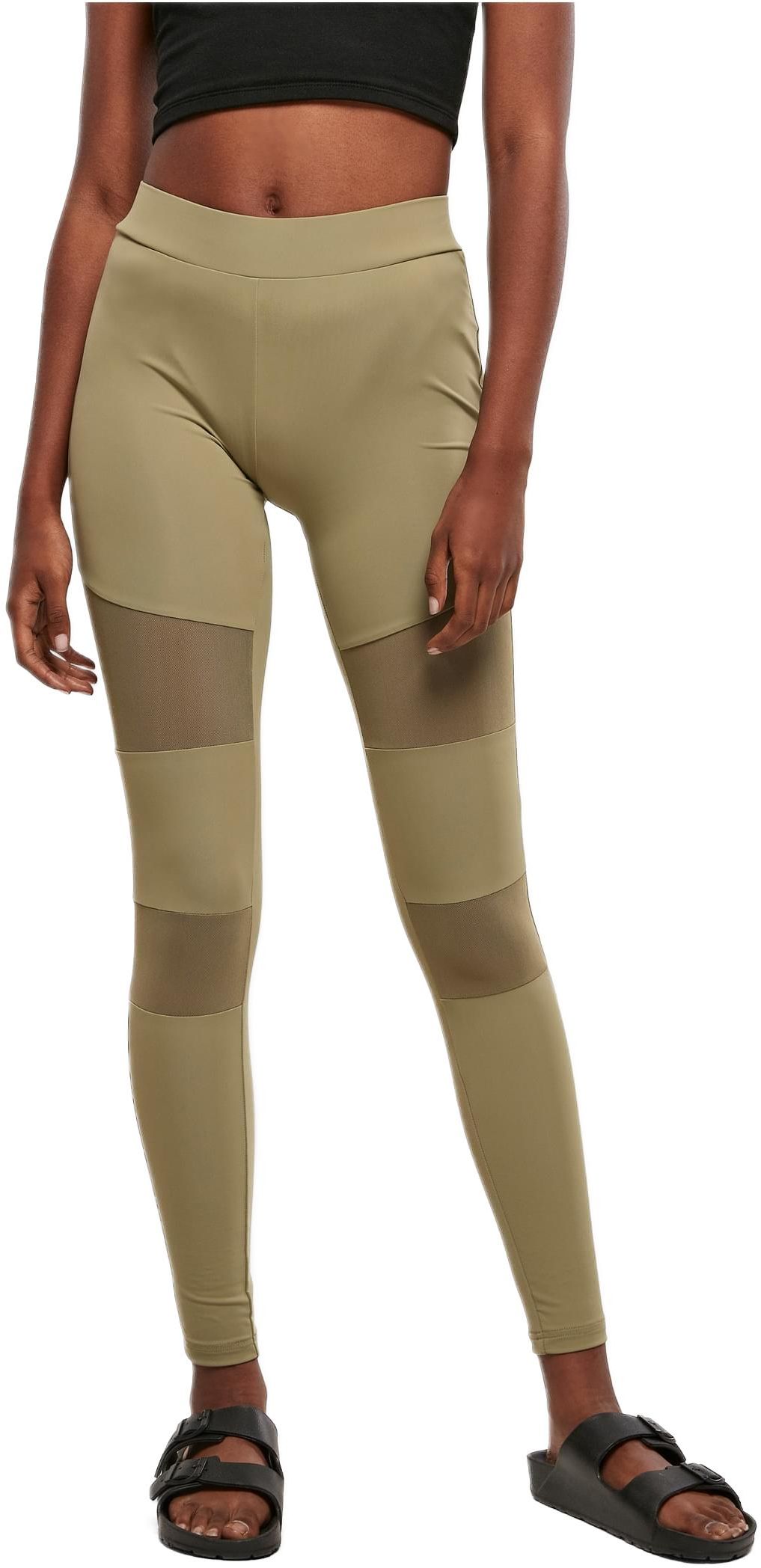 Ladies Tech Mesh Leggings Urban Classics TB1174-00472 khaki