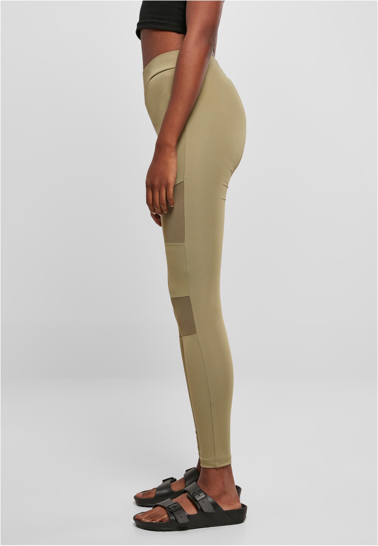 Ladies Tech Mesh Leggings Urban Classics TB1174-00472 khaki