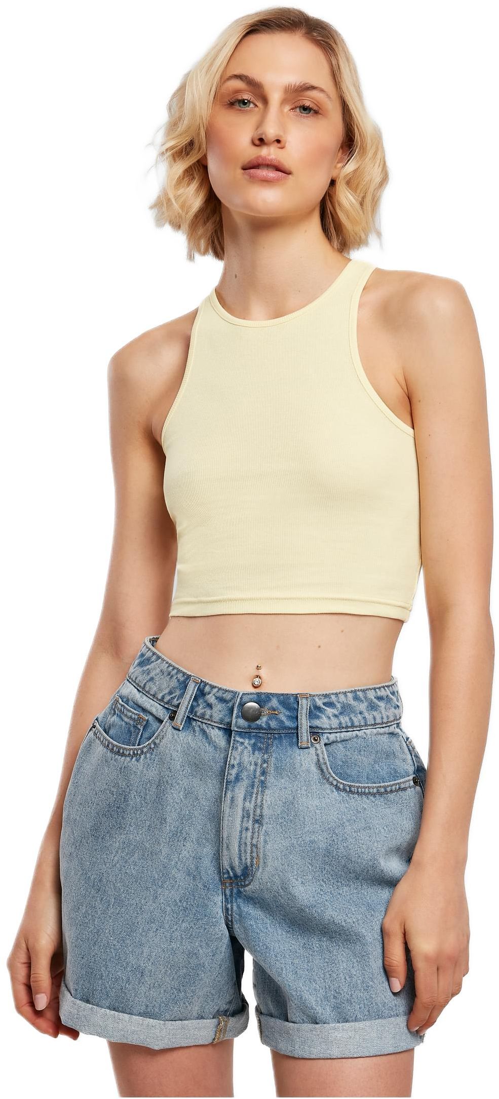 Γυναικείο Cropped Rib Top TB1498 Urban Classics softyellow