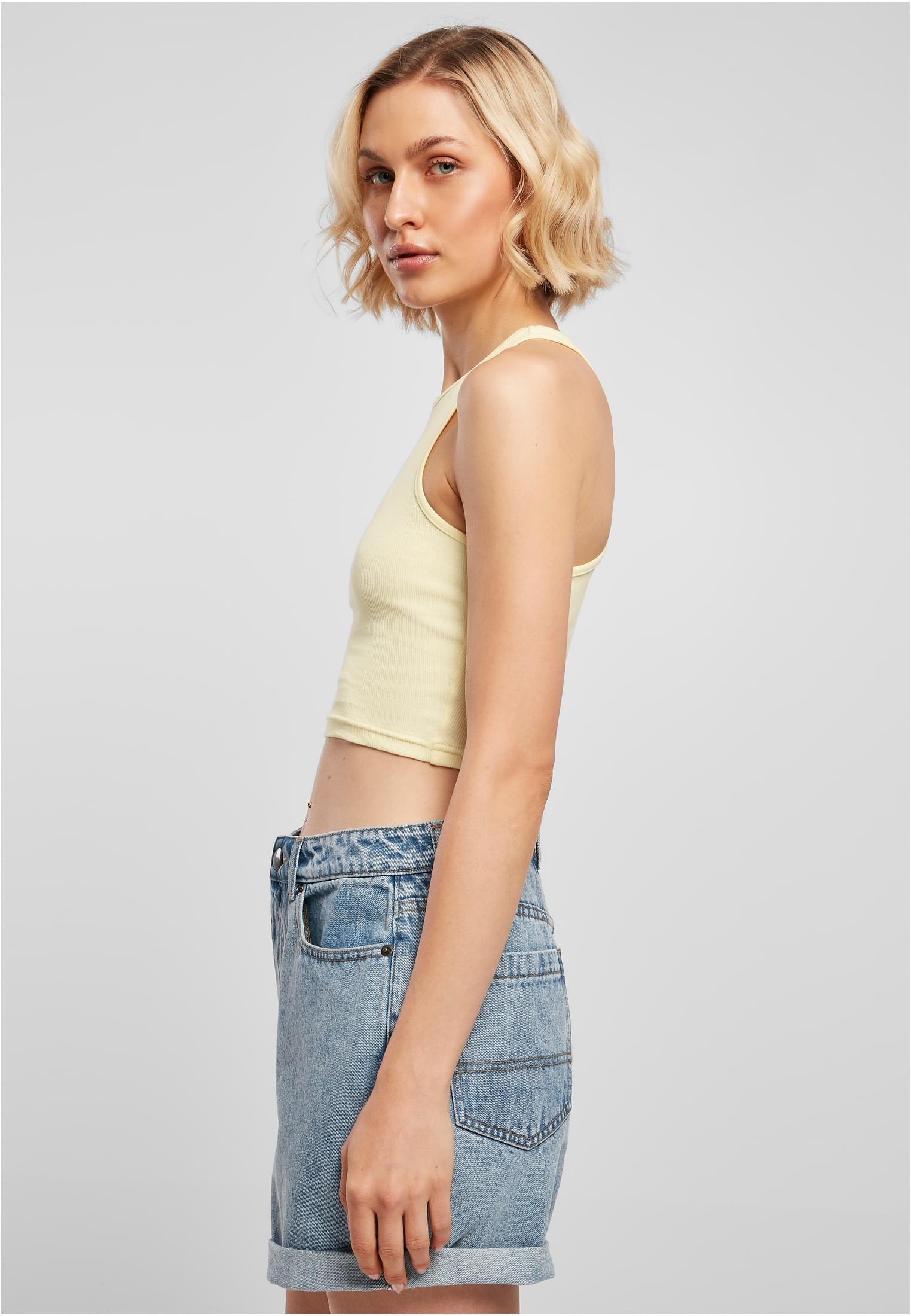 Γυναικείο Cropped Rib Top TB1498 Urban Classics softyellow