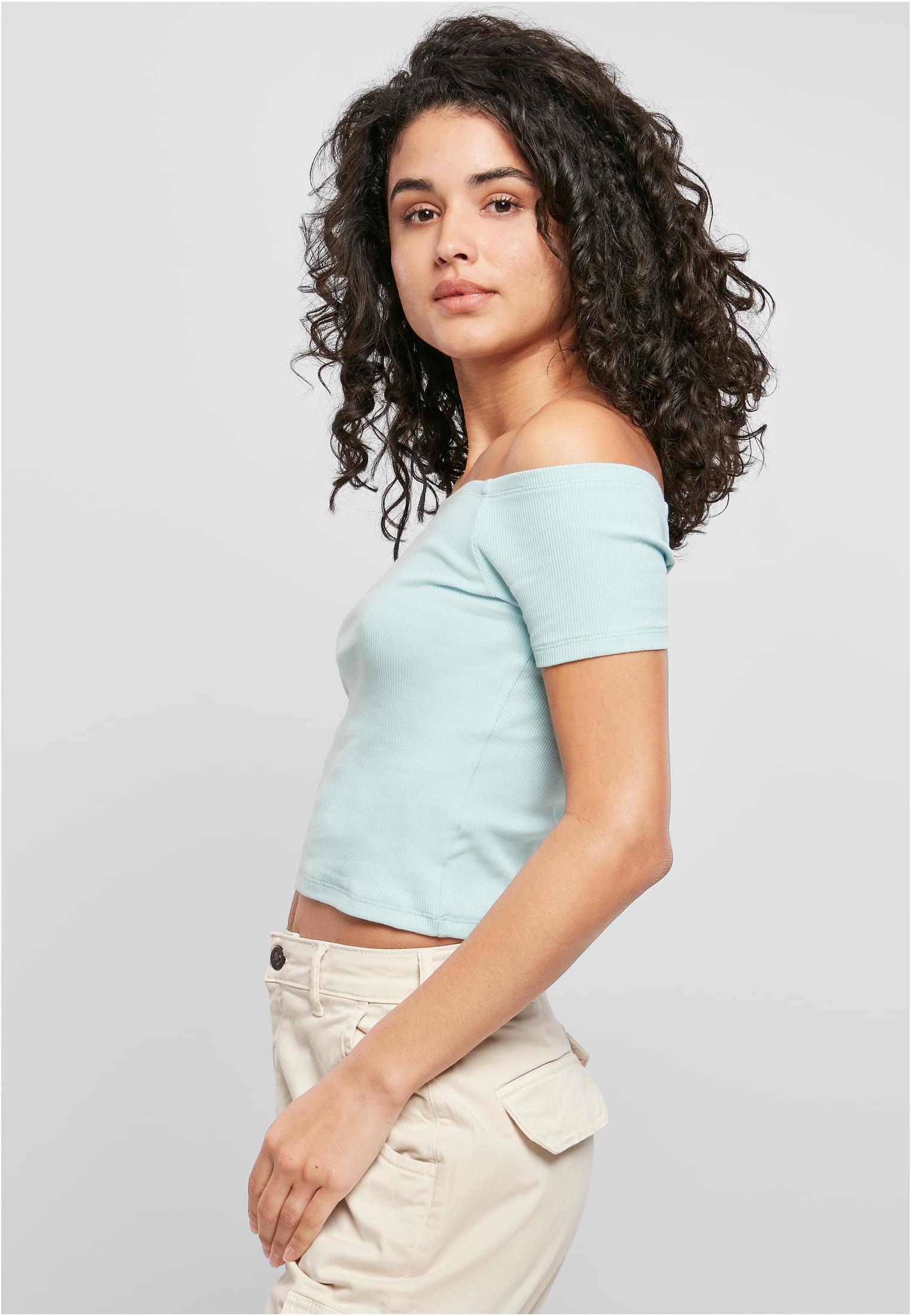 Γυναικεία Μπλούζα Off Shoulder Rib TB1500 Urban Classics Seablue