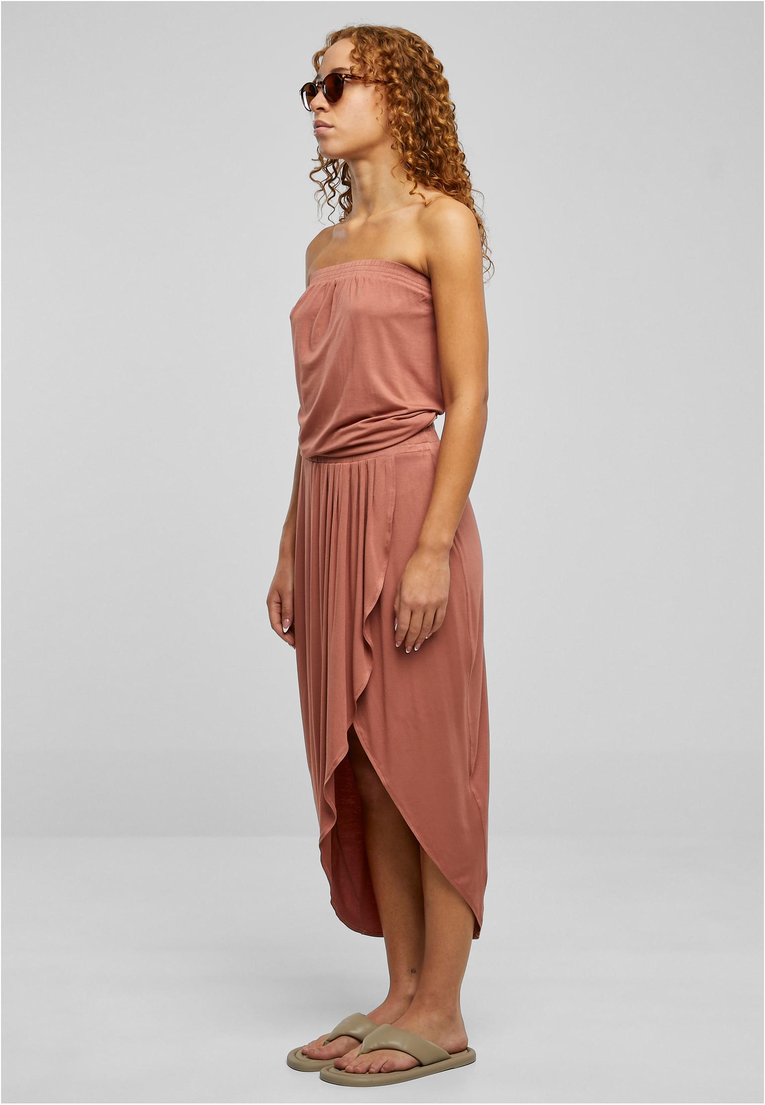 Γυναικείο Φόρεμα Bandeau TB1508 Urban Classics Terracotta