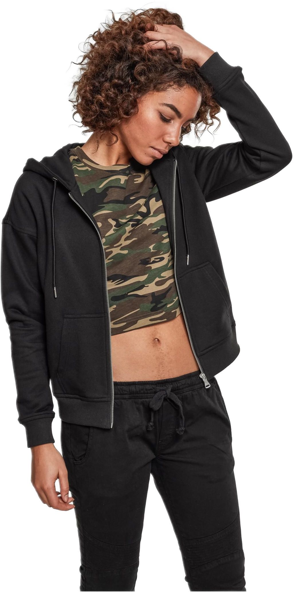 Γυναικεία Ζακέτα με Κουκούλα Ladies Classic Zip Hoody TB1982-00007 Urban Classics Black