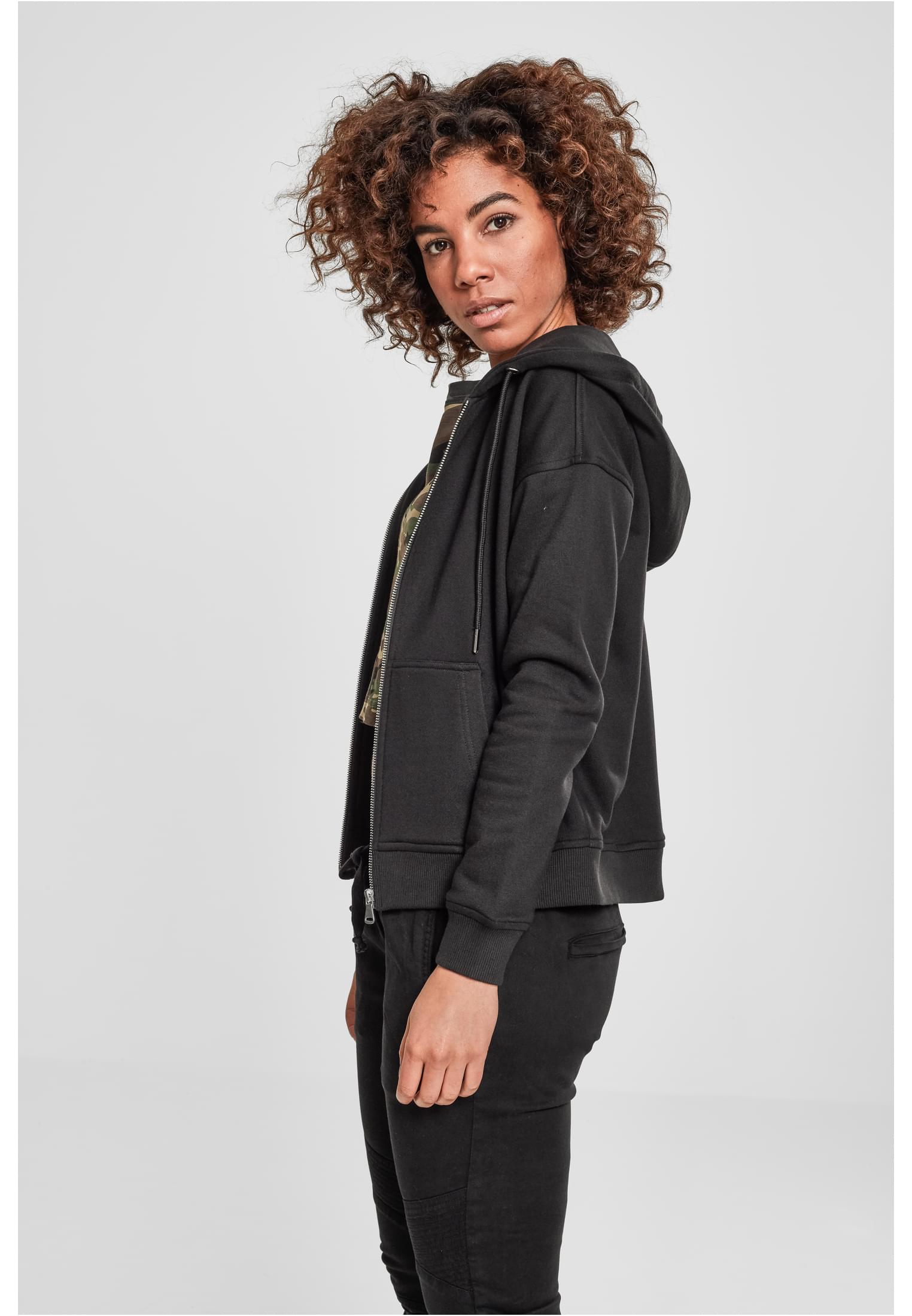 Γυναικεία Ζακέτα με Κουκούλα Ladies Classic Zip Hoody TB1982-00007 Urban Classics Black