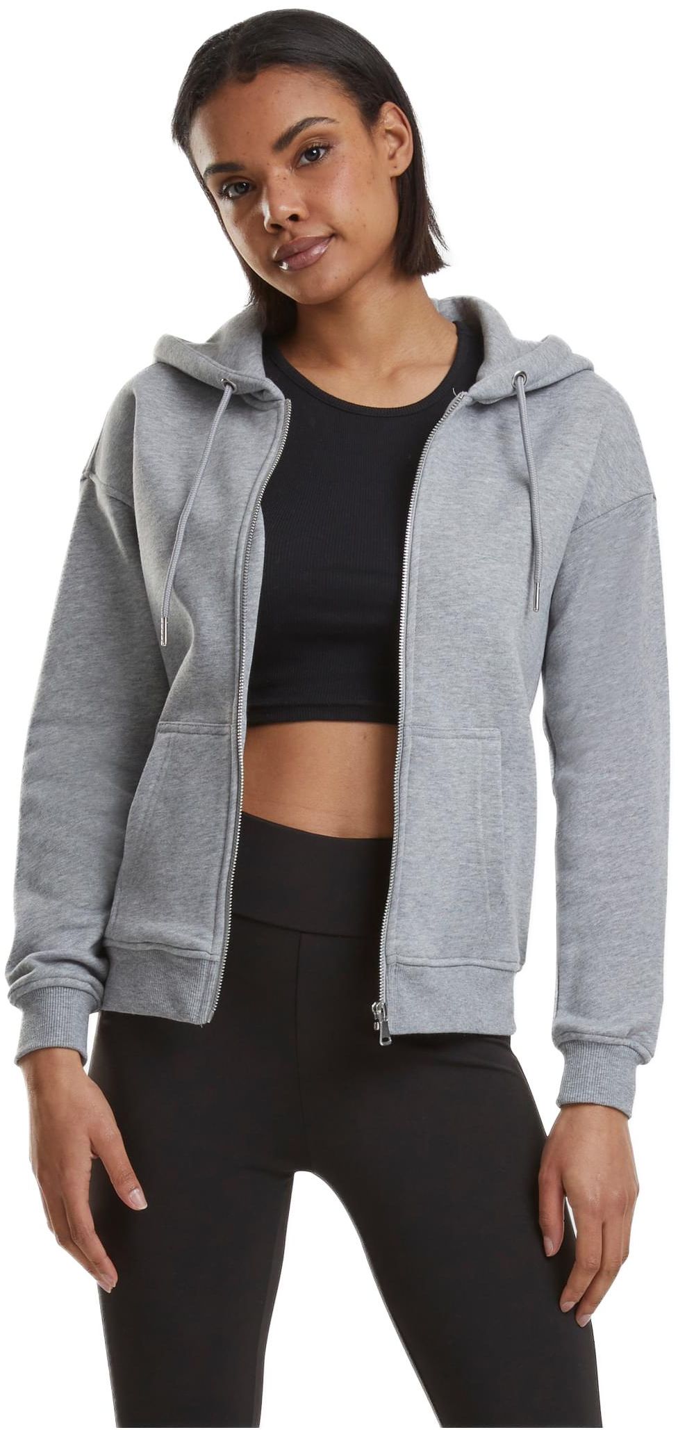 Γυναικεία Ζακέτα με Κουκούλα Ladies Classic Zip Hoody TB1982-00111 Urban Classics grey