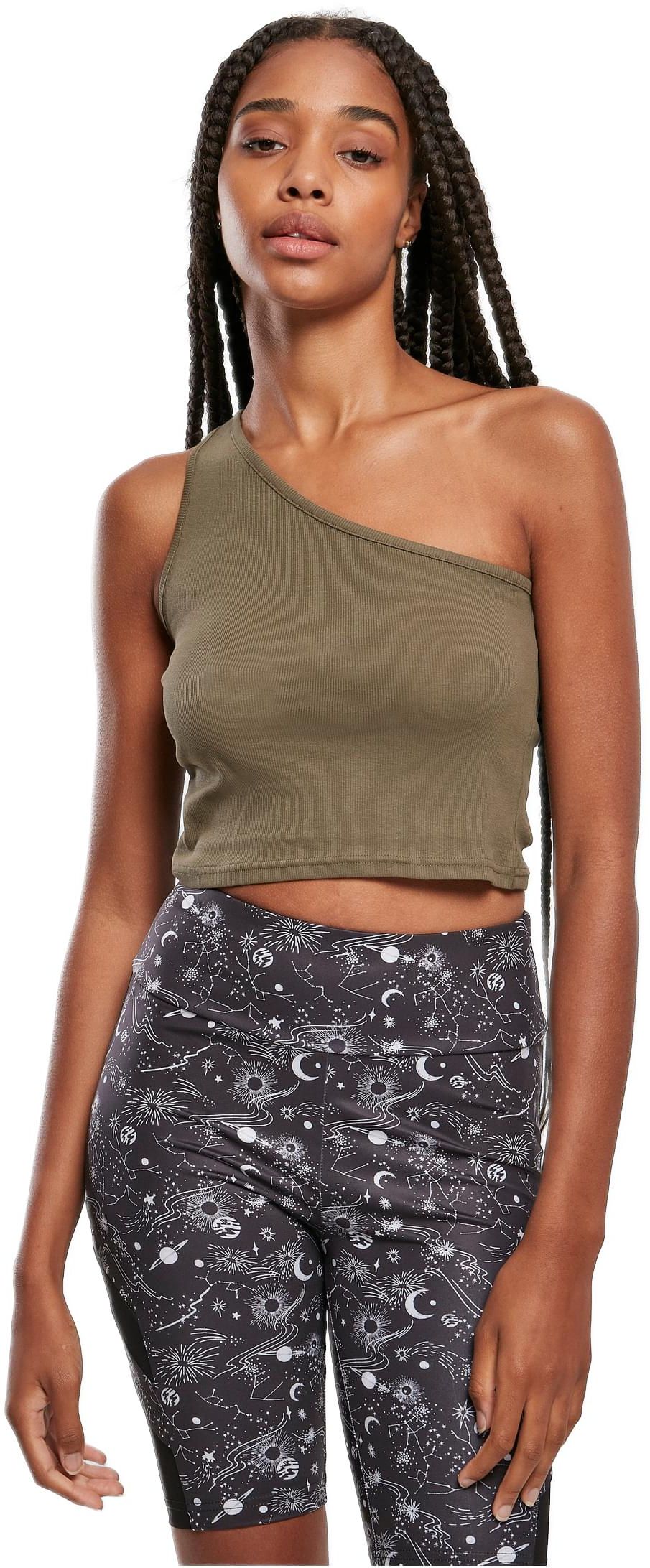 Γυναικείο Cropped Ασύμμετρο Τοπ TB2609-00472 Urban Classics Khaki
