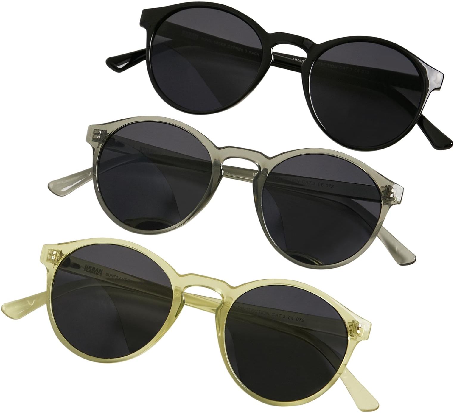 Sunglasses Cypress 3-Pack Urban Classics TB3366-02498 black/lightgrey/yellow