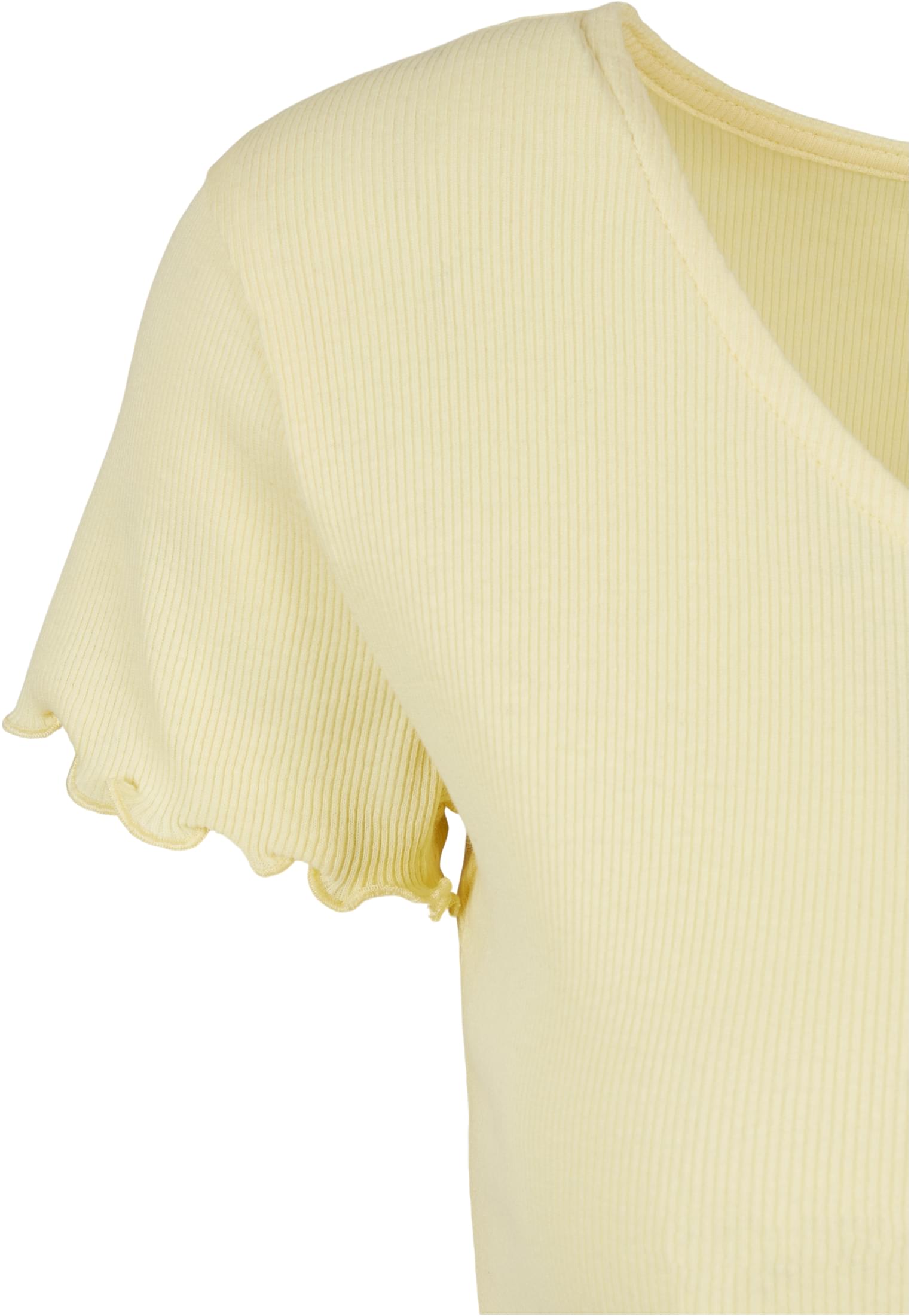 Γυναικείο T-shirt Rib με κουμπιά Cropped TB4103 Urban Classics softyellow
