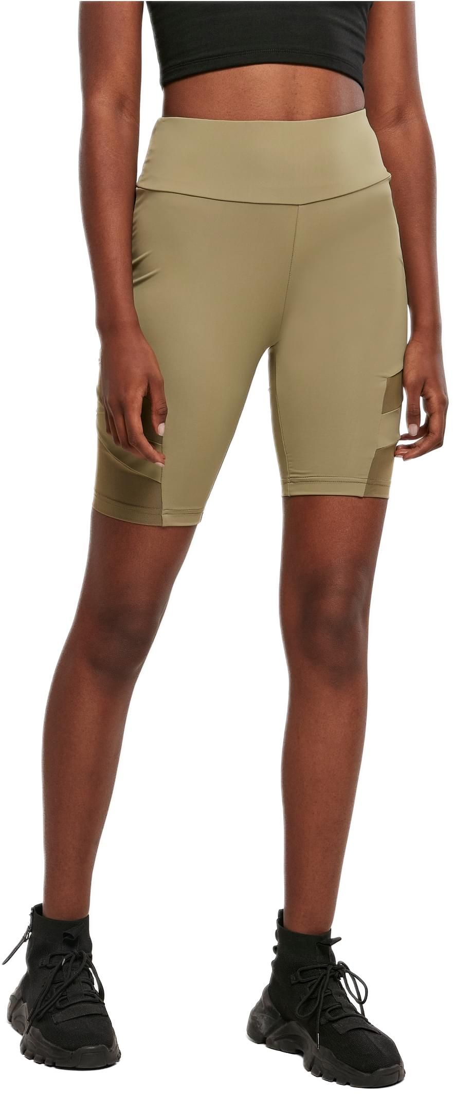 Γυναικείο Ποδηλατικό Σορτς High Waist Tech Mesh TB4354-00472 Urban Classics Khaki