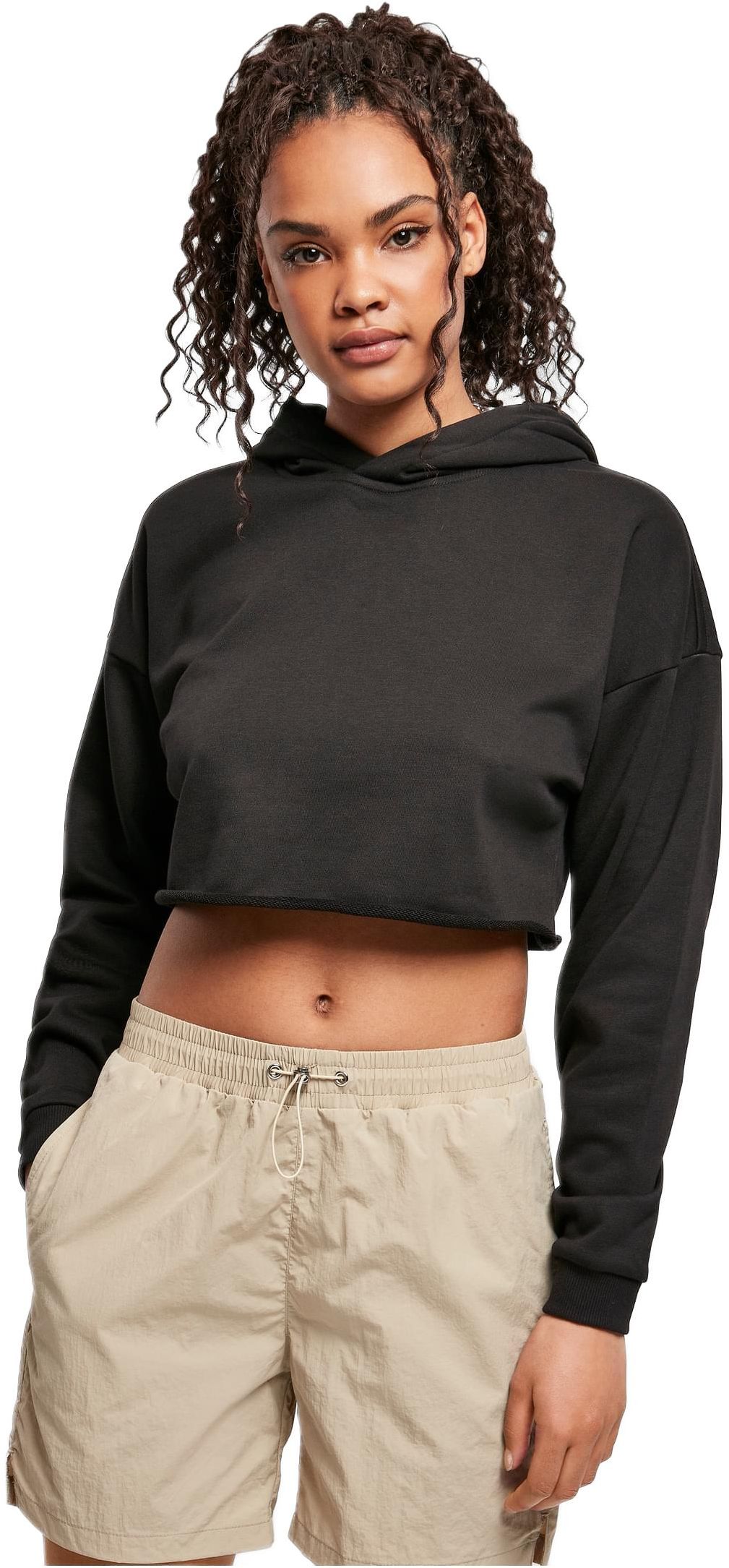 Γυναικείο Φούτερ Oversized Cropped TB4356 Urban Classics Black Black