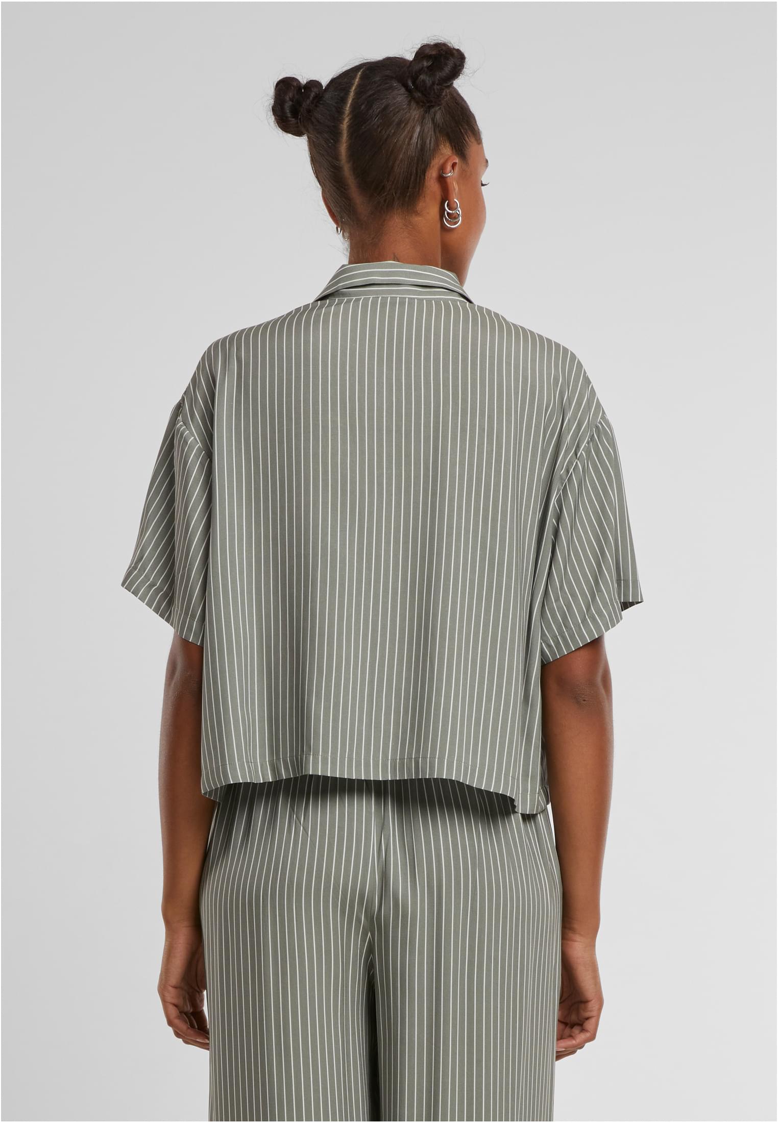 Γυναικείο Πουκάμισο Viscose Resort TB4365 Urban Classics paleolive/white