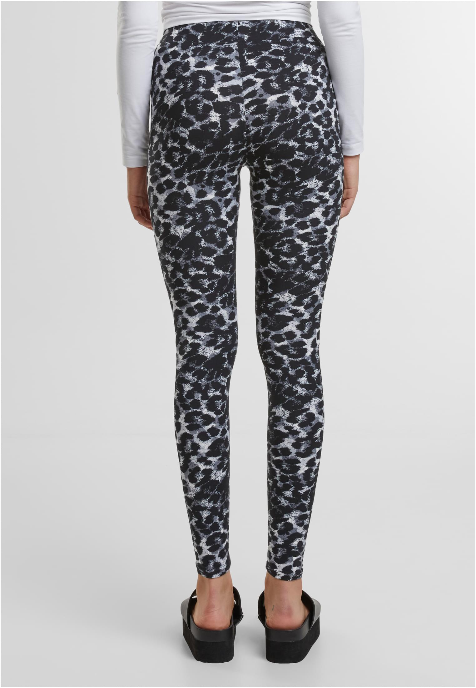 Γυναικείο Κολάν Soft Aop Leggings Tb4771 Urban Classics Blackleo γυναικεία Simple Wear