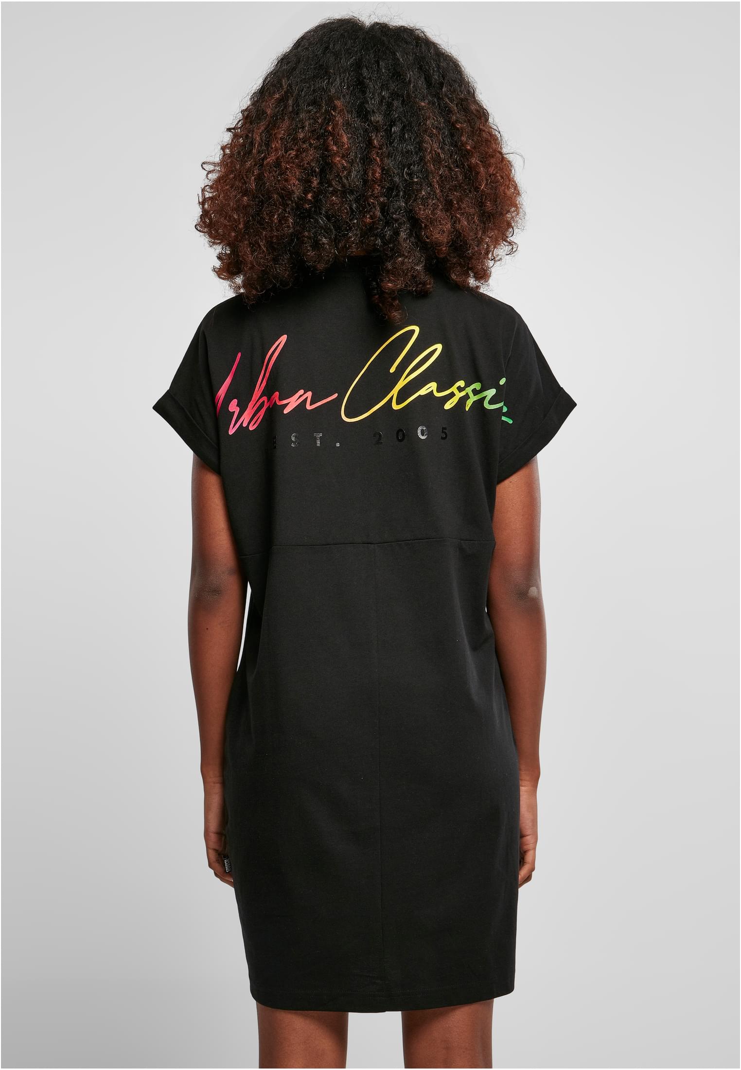 Γυναικείο Φόρεμα Rainbow Tee TB4793 Urban Classics Black/Rainbow Black