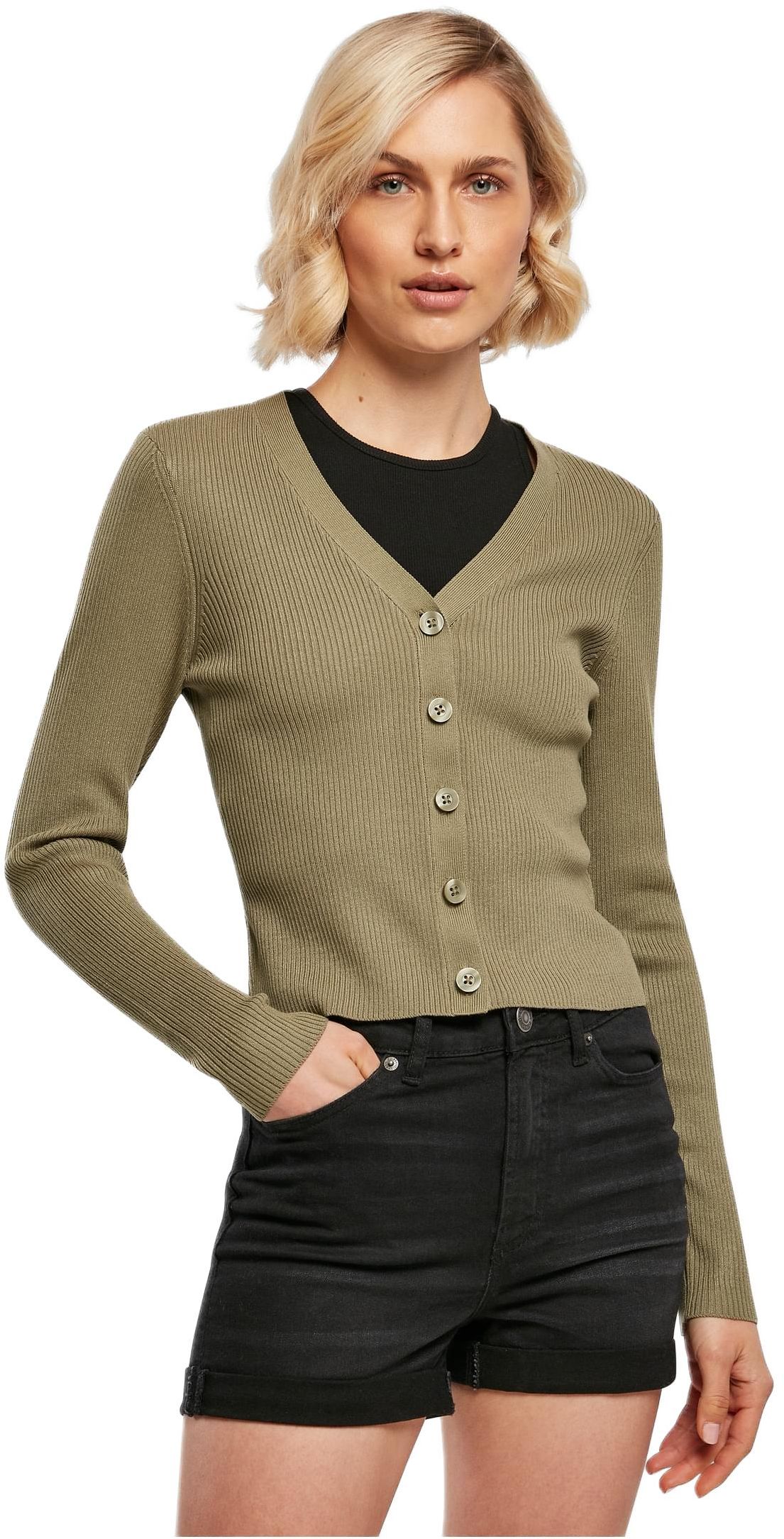 Γυναικεία Πλεκτή Ζακέτα Rib TB4806 Urban Classics Khaki