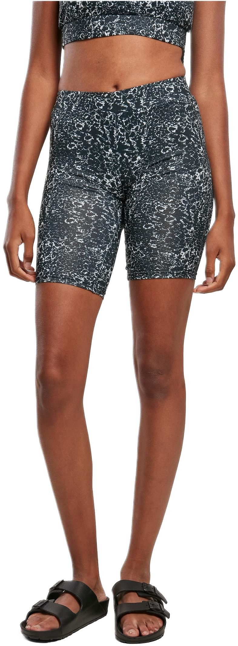 Γυναικείο Σορτς Ποδηλατικό Ψηλόμεσο TB5012 Urban Classics Tie Dye Black/White
